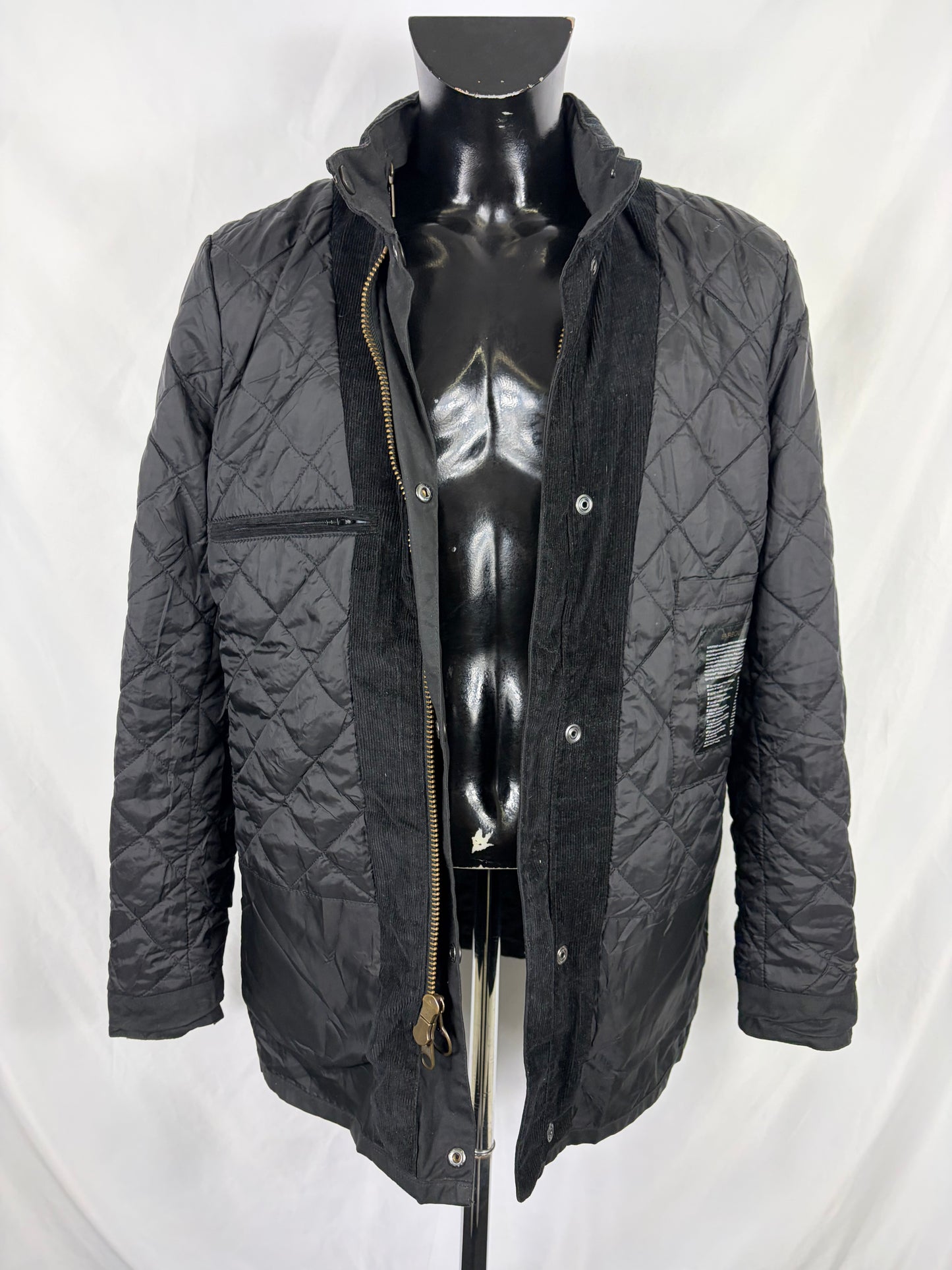 Barbour Giacca Uomo Corbridge Nera Large Man Black Waxed Corbridge Jacket Size Large
