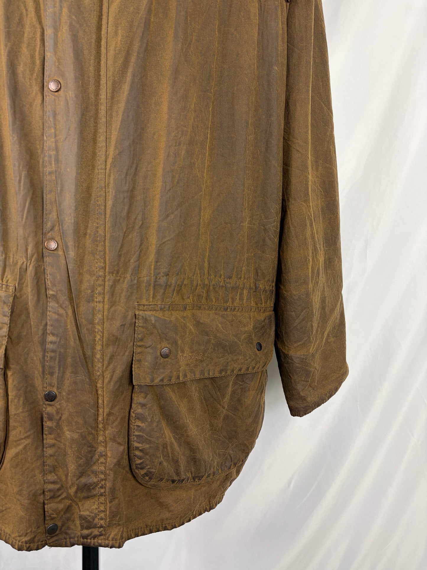Barbour Classic Durham verde oliva con cappuccio C42/107 cm Olive Hooded waxed Classic Durham Jacket Size Large