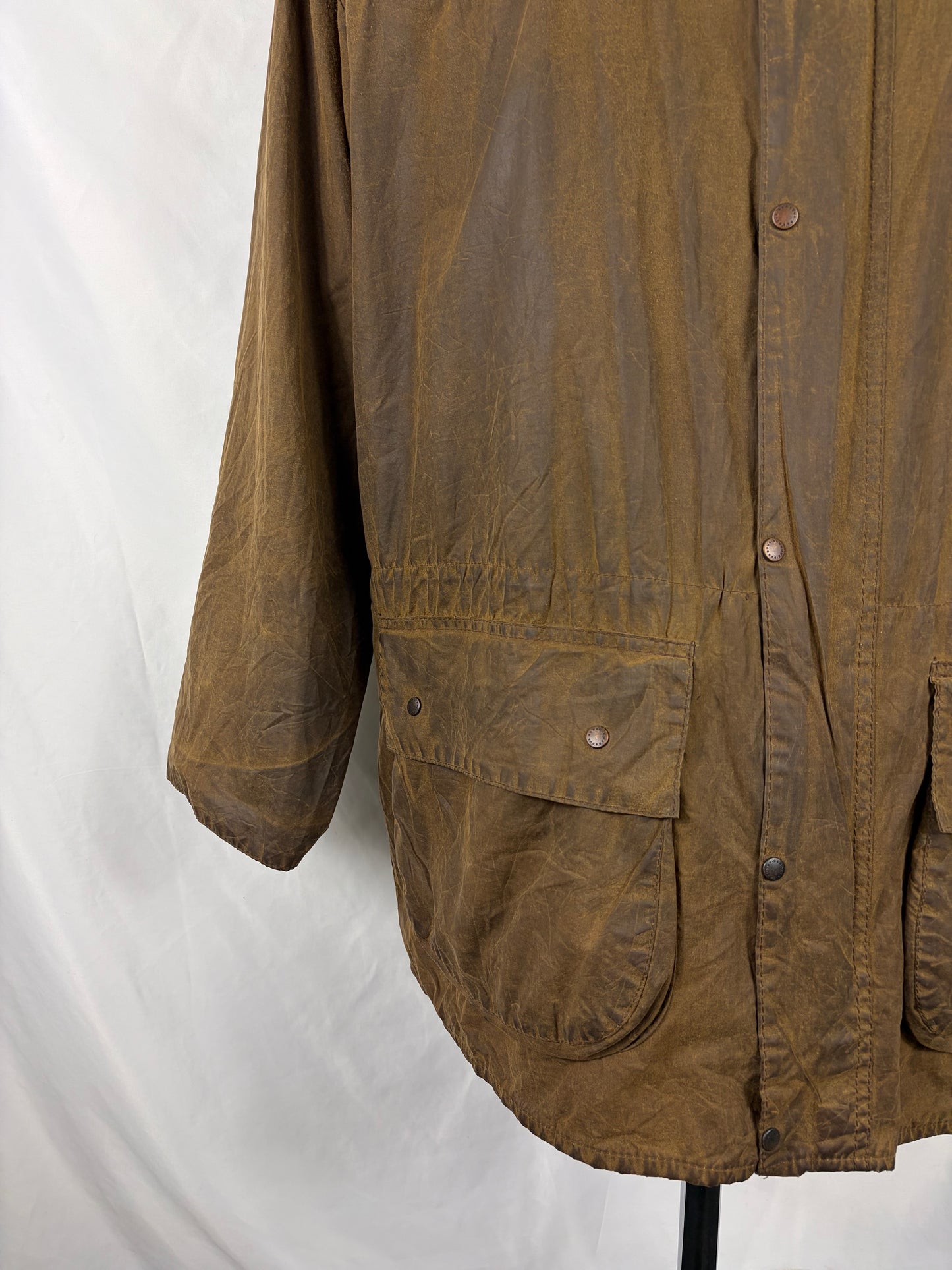 Barbour Classic Durham verde oliva con cappuccio C42/107 cm Olive Hooded waxed Classic Durham Jacket Size Large