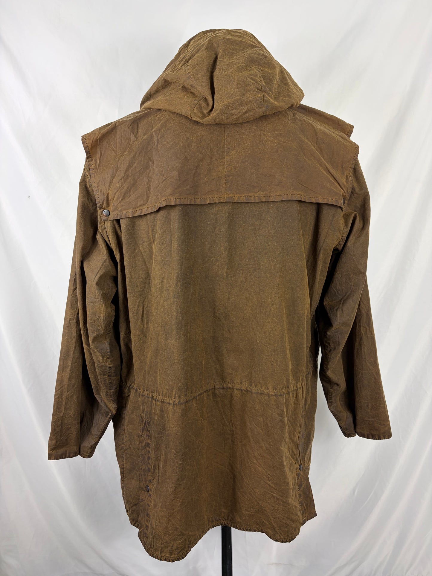 Barbour Classic Durham verde oliva con cappuccio C42/107 cm Olive Hooded waxed Classic Durham Jacket Size Large