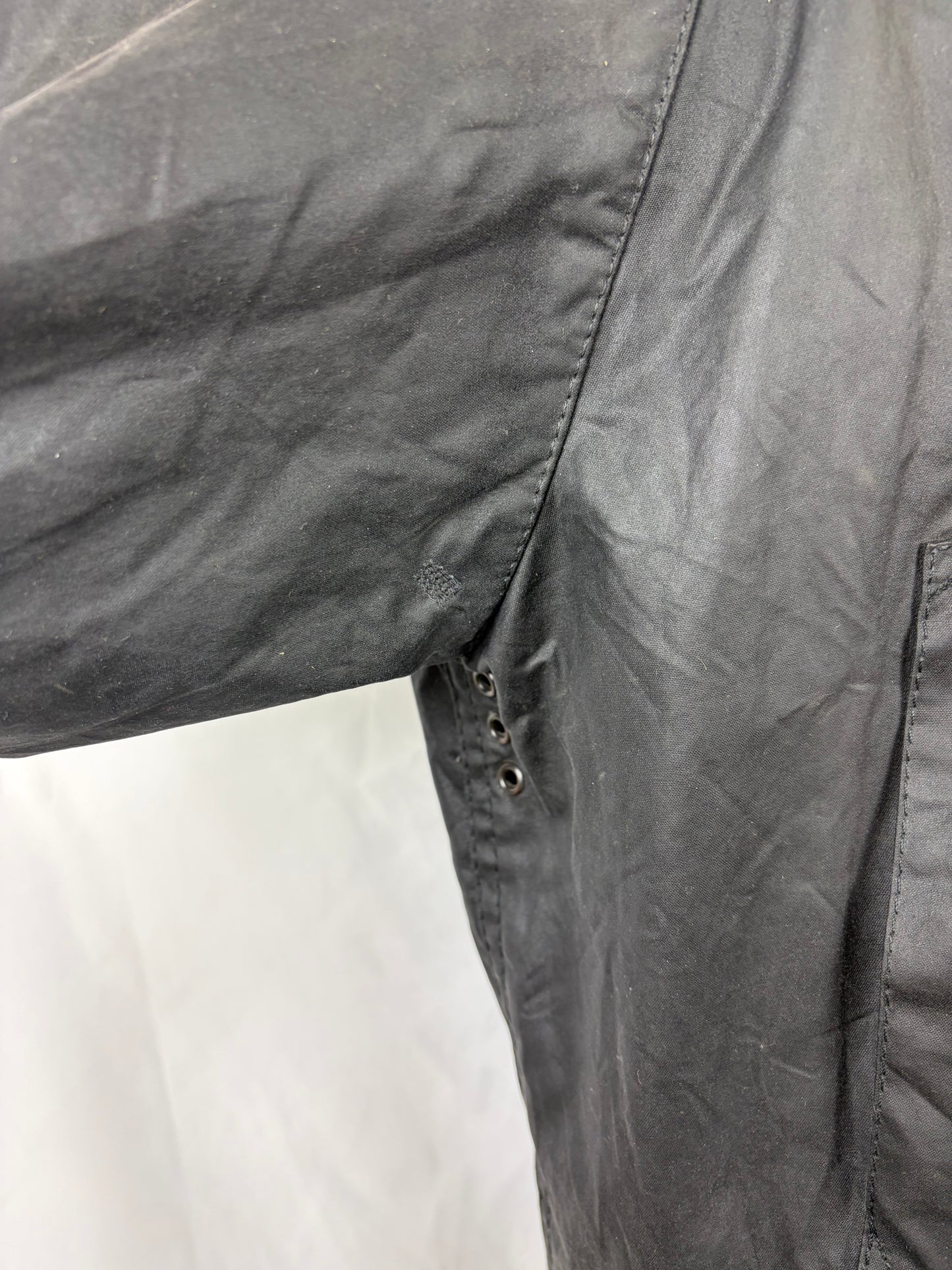 Barbour Giacca Bedale nero recente Vintage C42/107 CM L Black Waxed Bedale Jacket Size Large