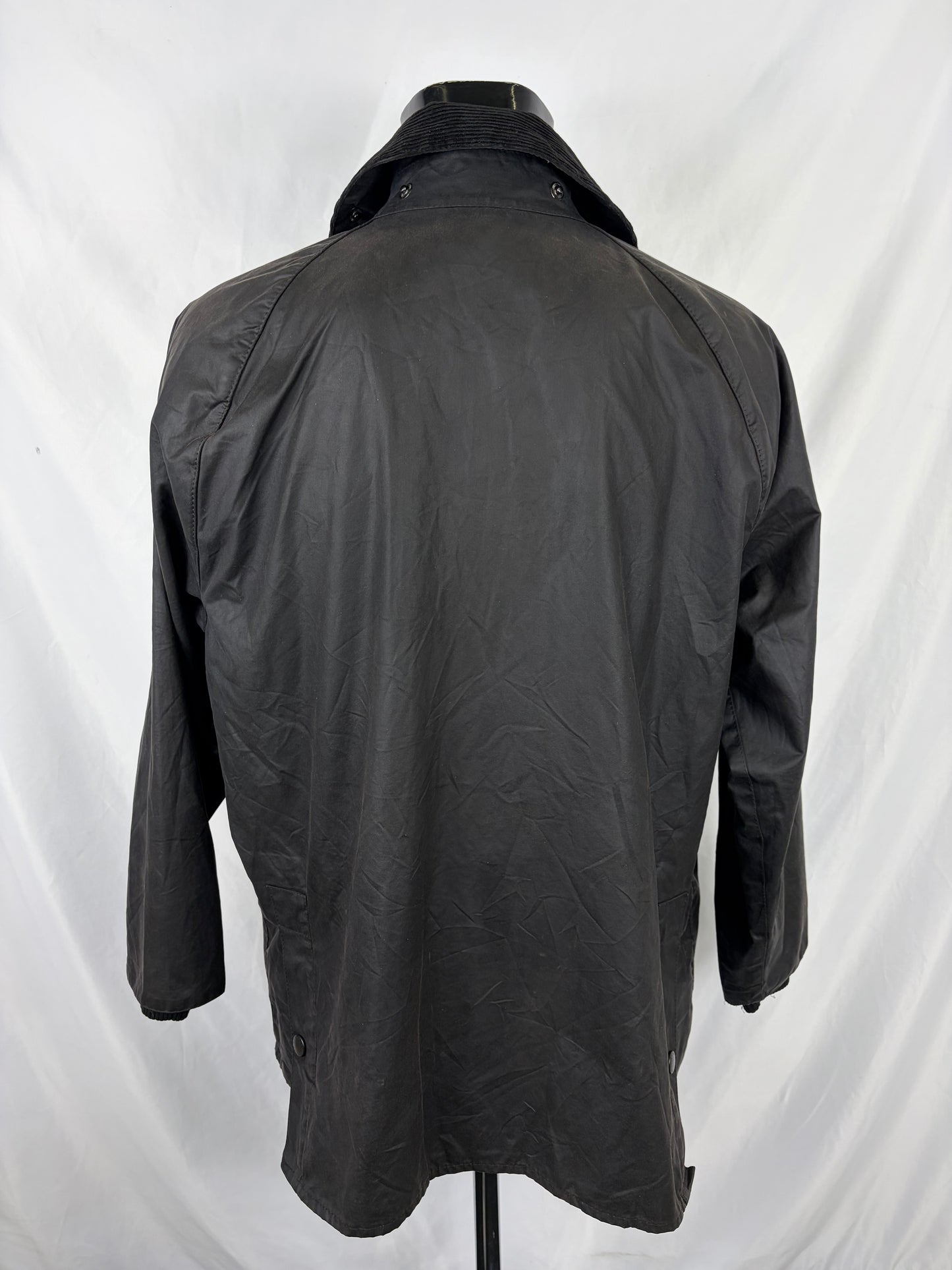 Barbour Giacca Bedale nero recente Vintage C42/107 CM L Black Waxed Bedale Jacket Size Large