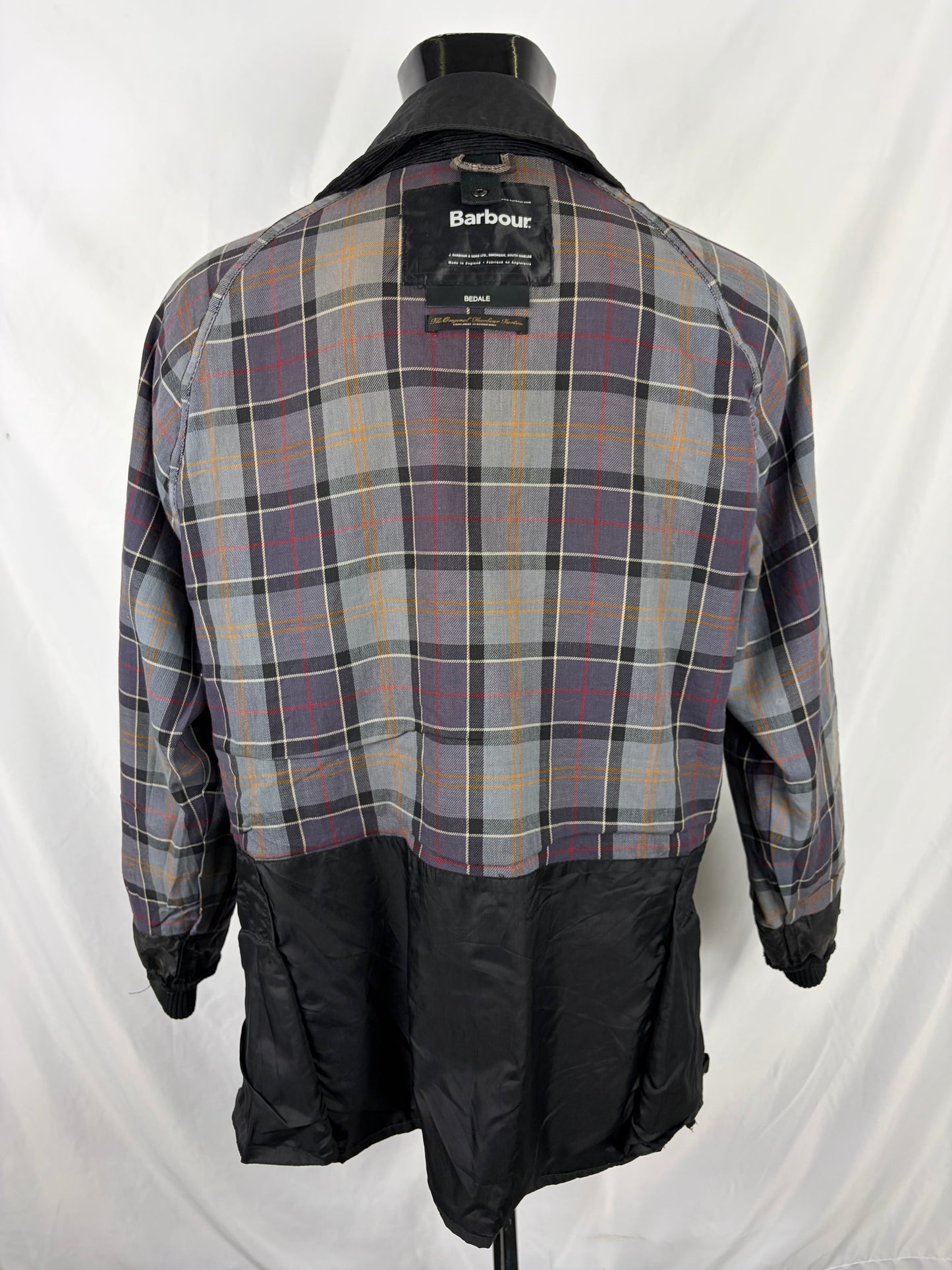 Barbour Giacca Bedale nero recente Vintage C42/107 CM L Black Waxed Bedale Jacket Size Large
