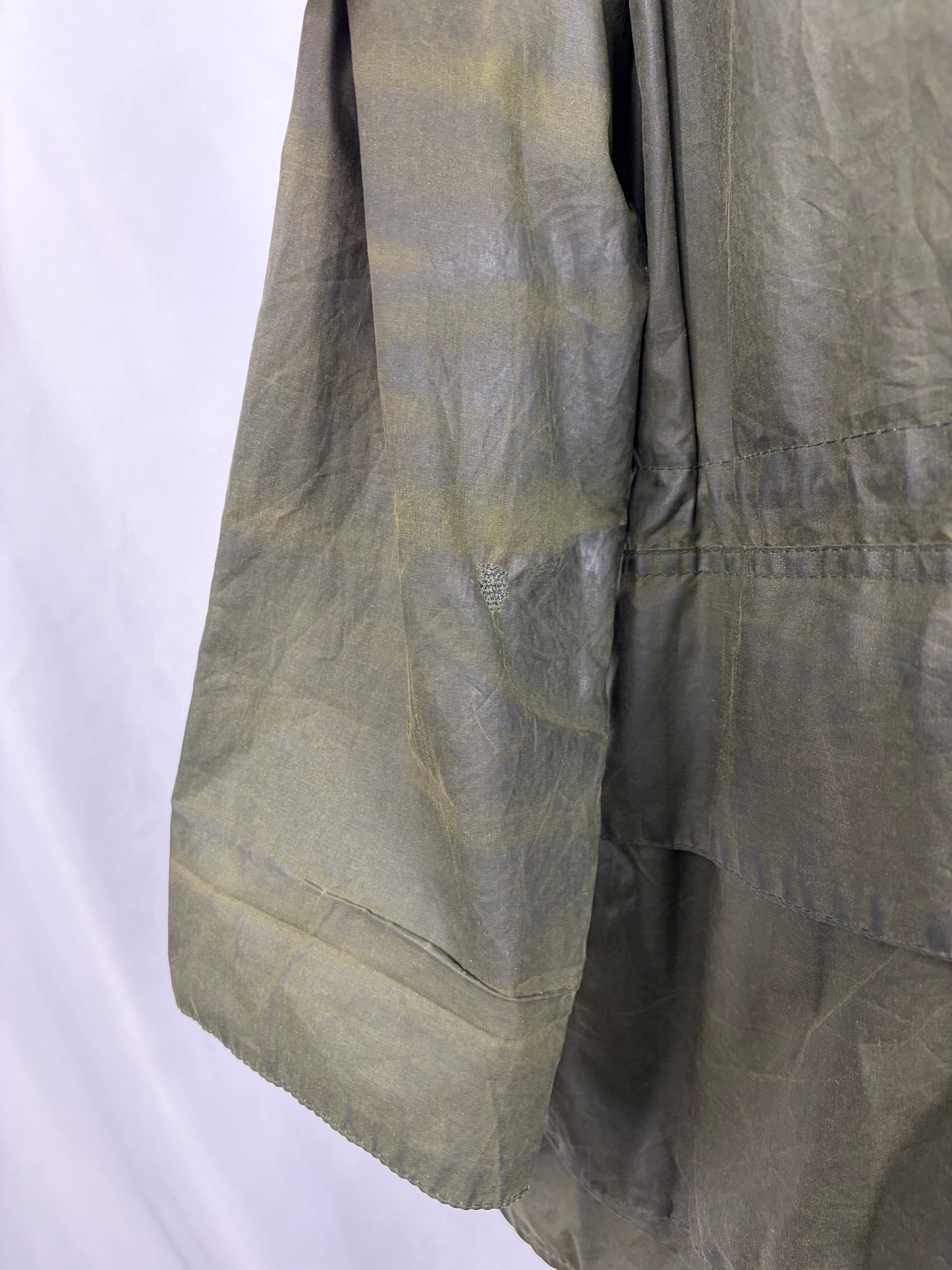 Barbour vintage Durham verde con cappuccio C44/112 cm Green Hooded waxed Durham Size L/XL