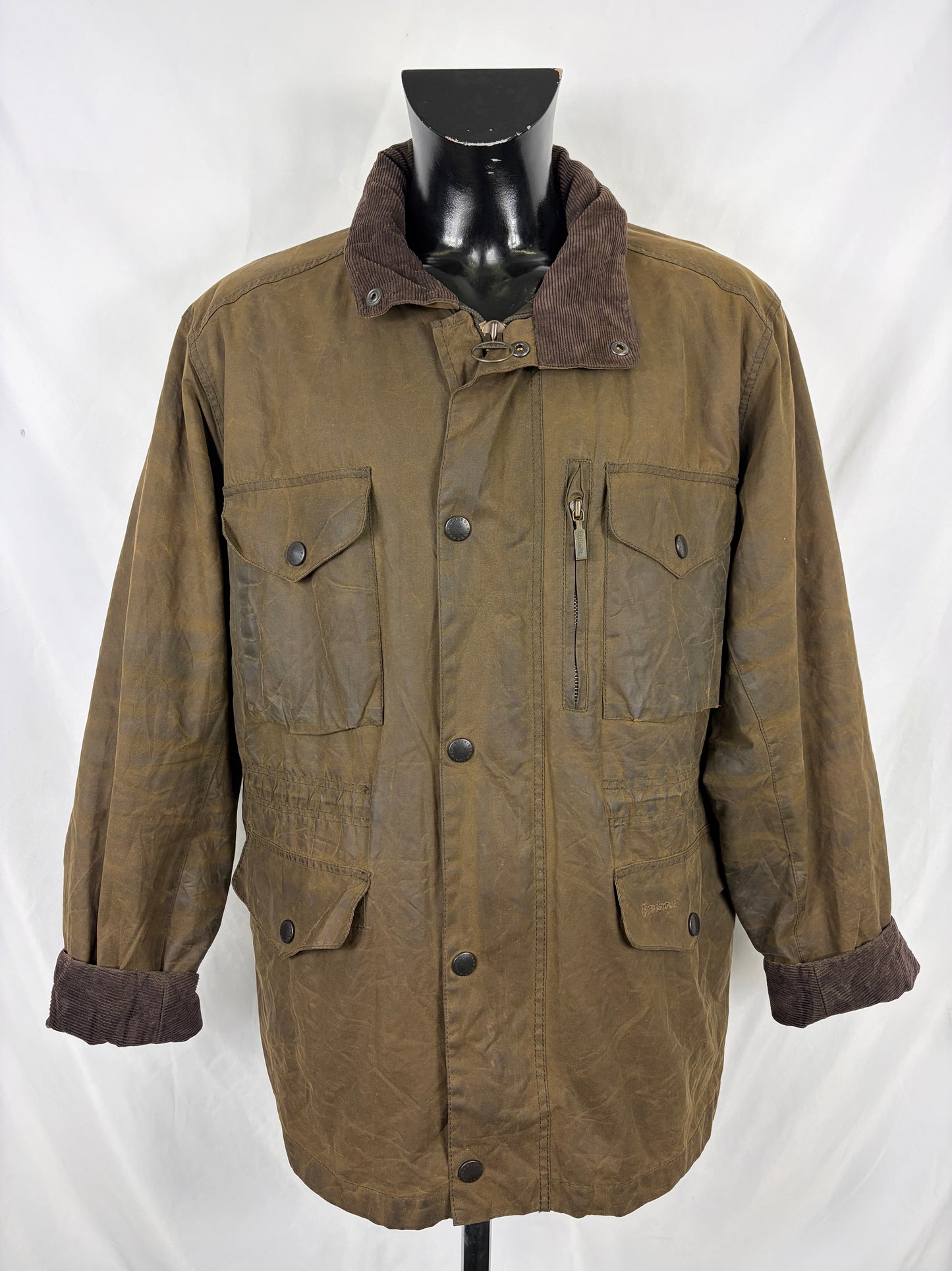 Barbour Giacca uomo verde oliva Xlarge Sapper Jacket - Man Olive Waxed Sapper Jacket Size XL