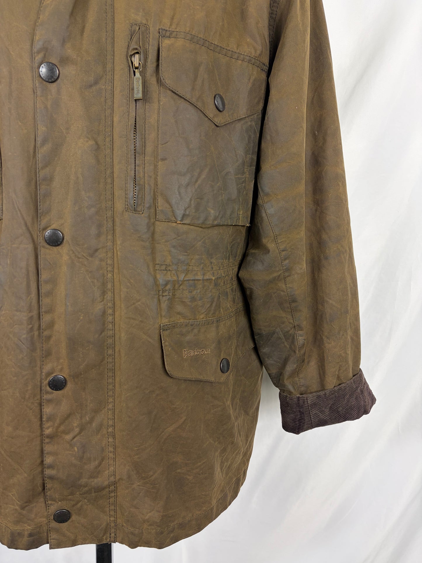 Barbour Giacca uomo verde oliva Xlarge Sapper Jacket - Man Olive Waxed Sapper Jacket Size XL