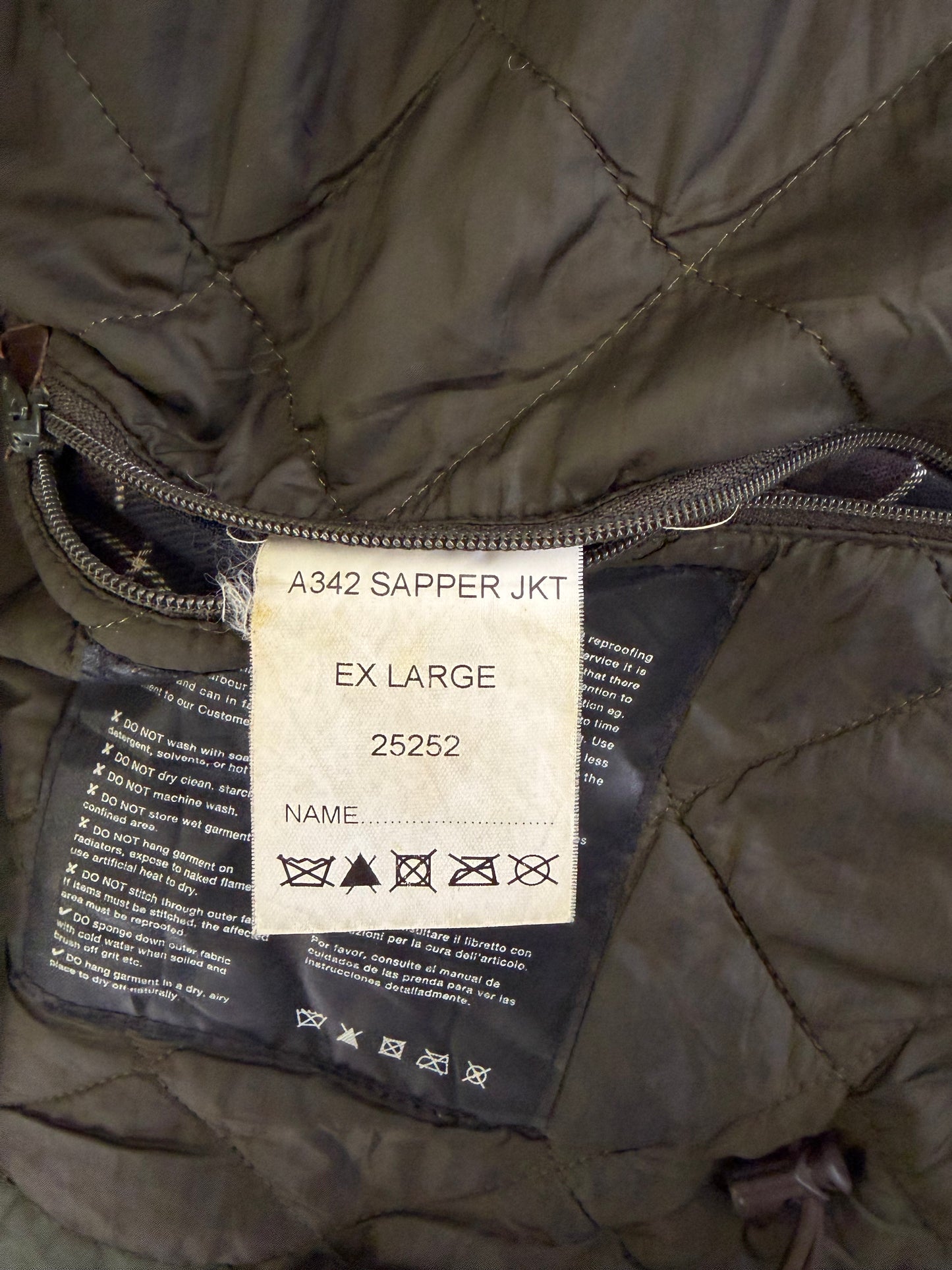 Barbour Giacca uomo verde oliva Xlarge Sapper Jacket - Man Olive Waxed Sapper Jacket Size XL