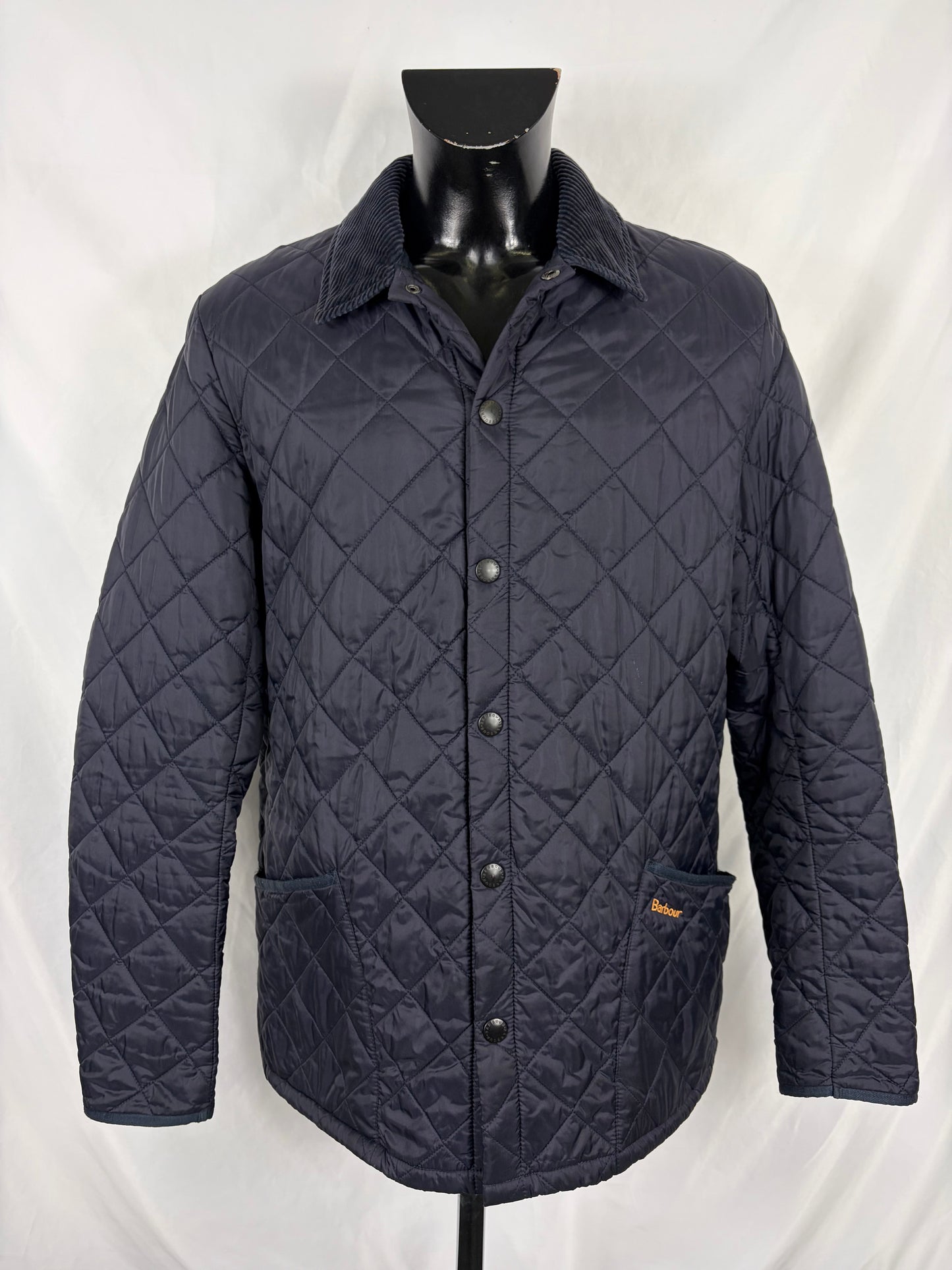 Giacca a vento Barbour blu Liddesdale Xlarge- Man Quilted Navy Jacket Size Xlarge