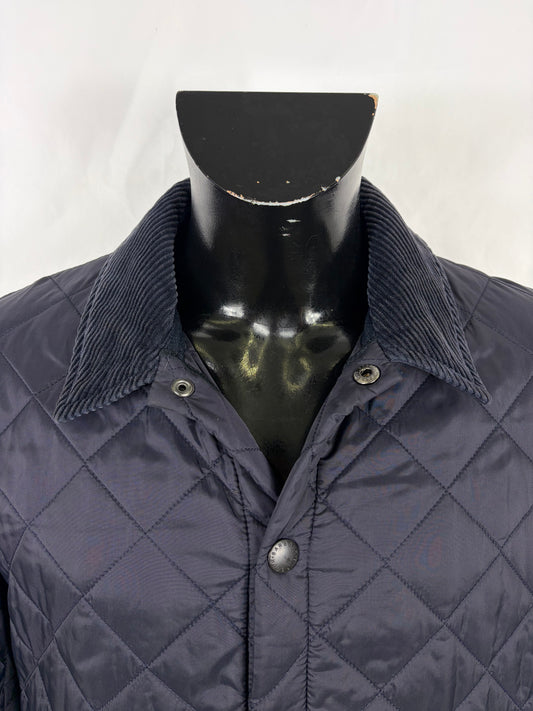 Giacca a vento Barbour blu Liddesdale Xlarge- Man Quilted Navy Jacket Size Xlarge