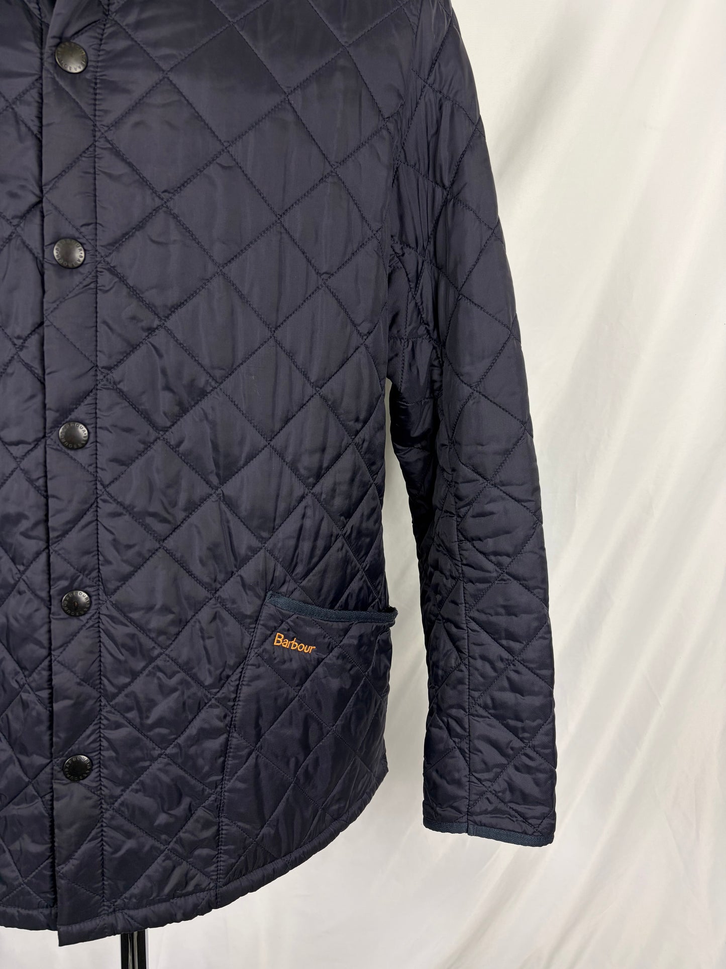 Giacca a vento Barbour blu Liddesdale Xlarge- Man Quilted Navy Jacket Size Xlarge