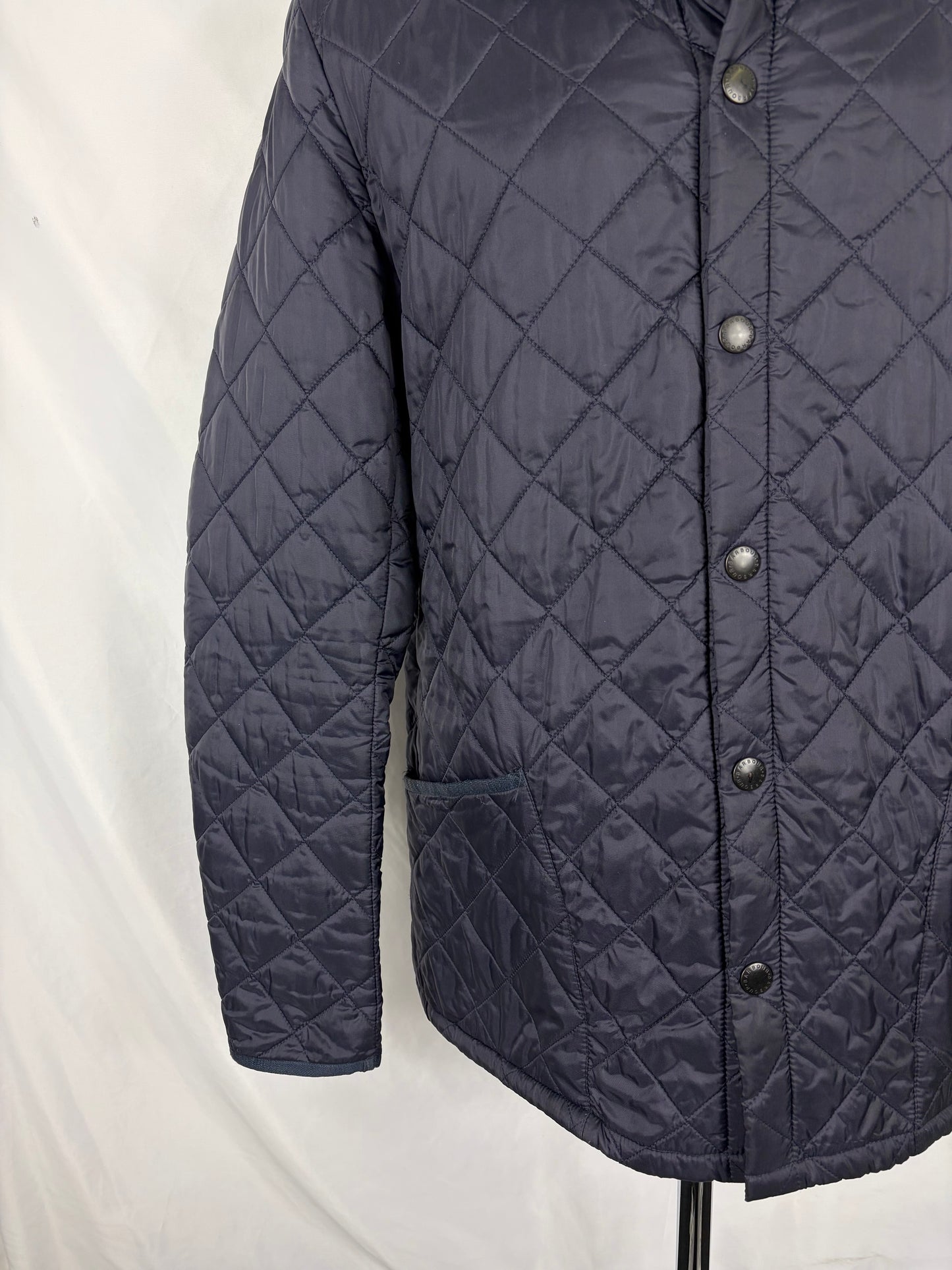 Giacca a vento Barbour blu Liddesdale Xlarge- Man Quilted Navy Jacket Size Xlarge