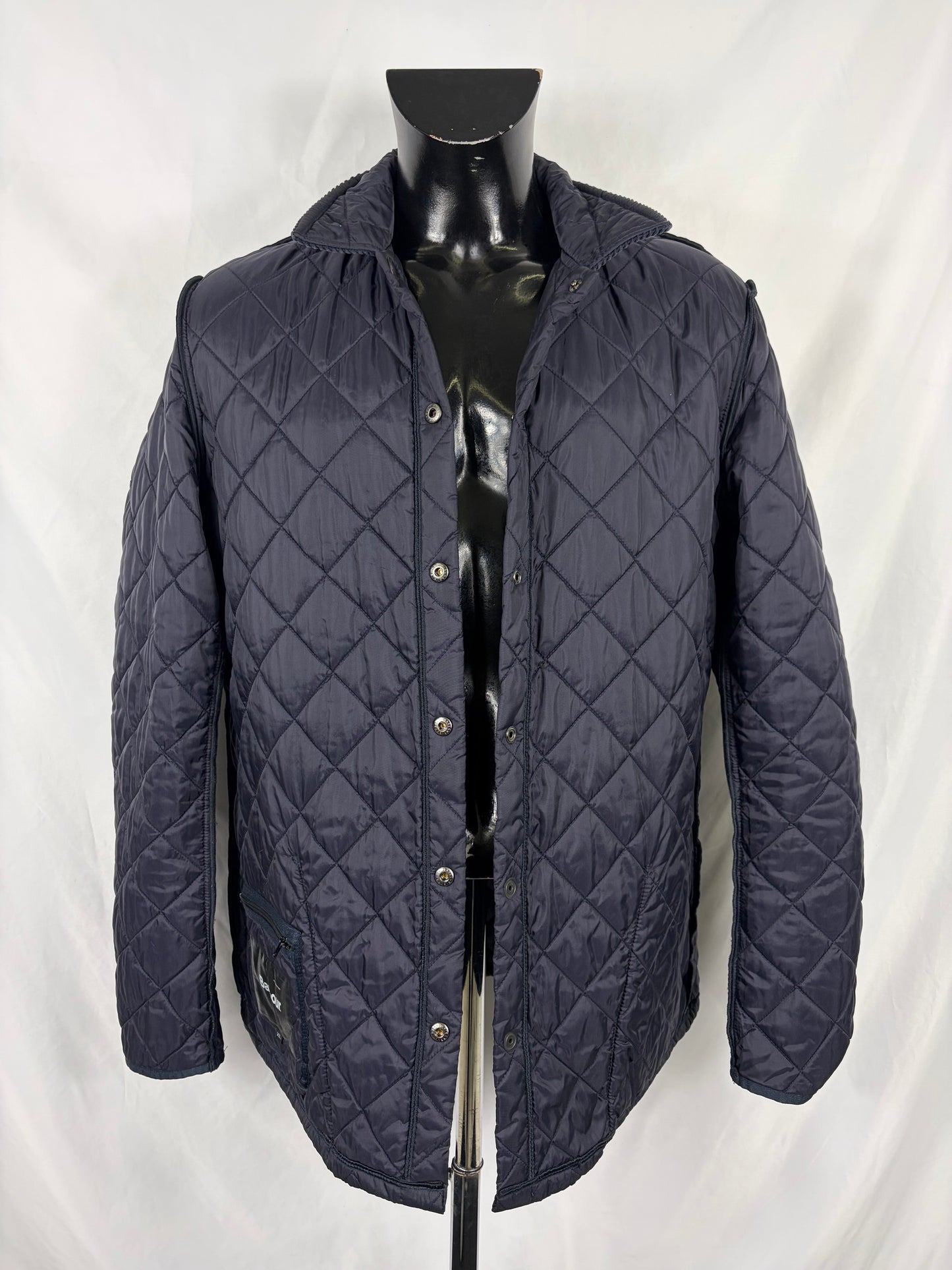 Giacca a vento Barbour blu Liddesdale Xlarge- Man Quilted Navy Jacket Size Xlarge