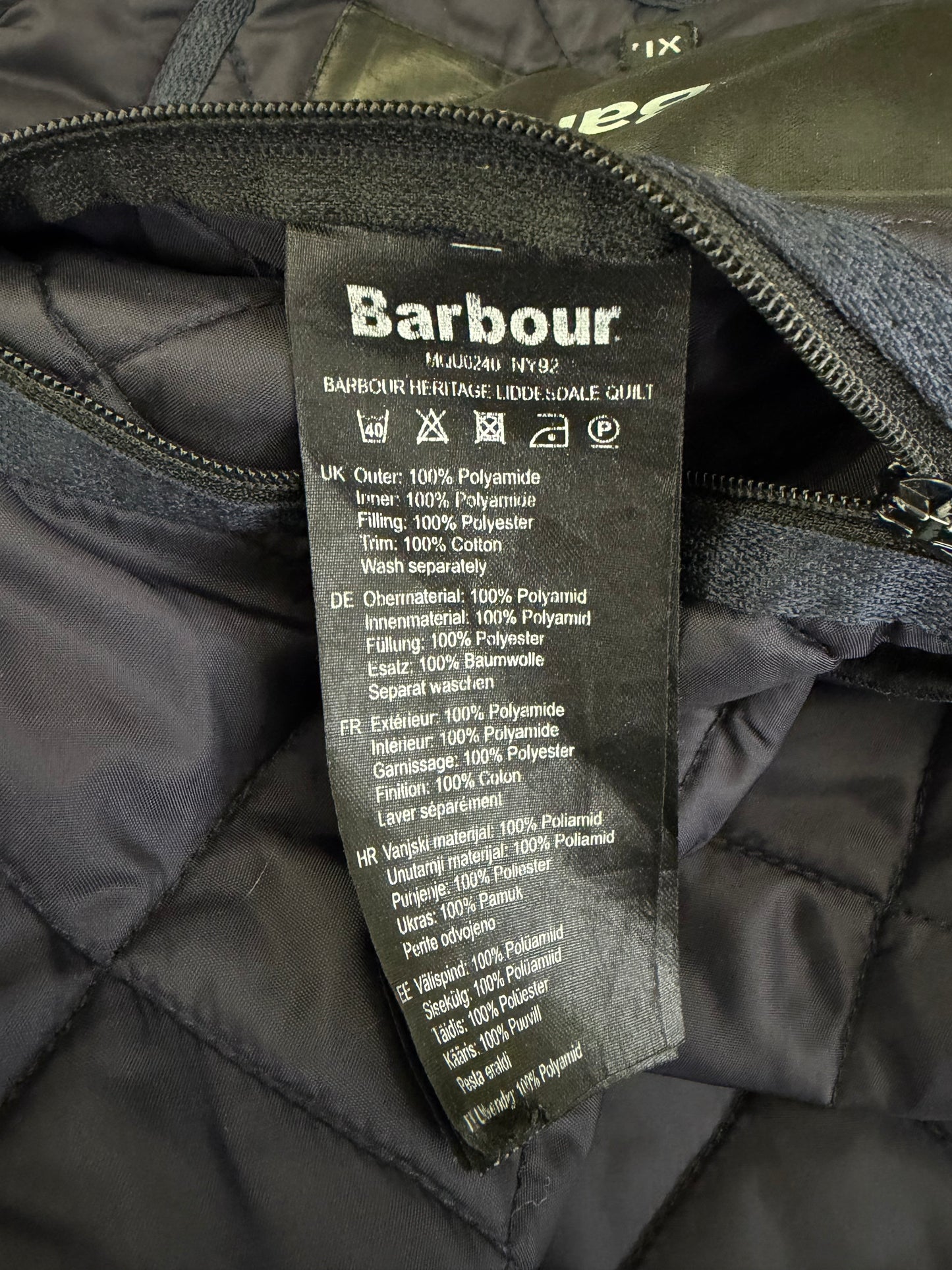 Giacca a vento Barbour blu Liddesdale Xlarge- Man Quilted Navy Jacket Size Xlarge