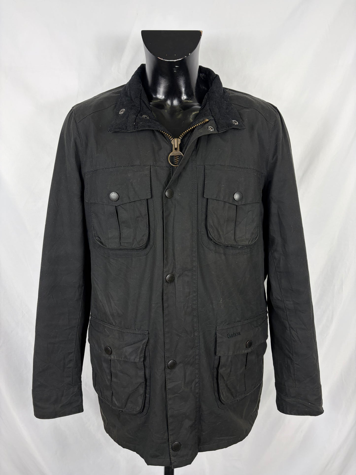 Barbour Giacca Uomo Corbridge Nera XLarge Man Black Waxed Corbridge Jacket Size XLarge