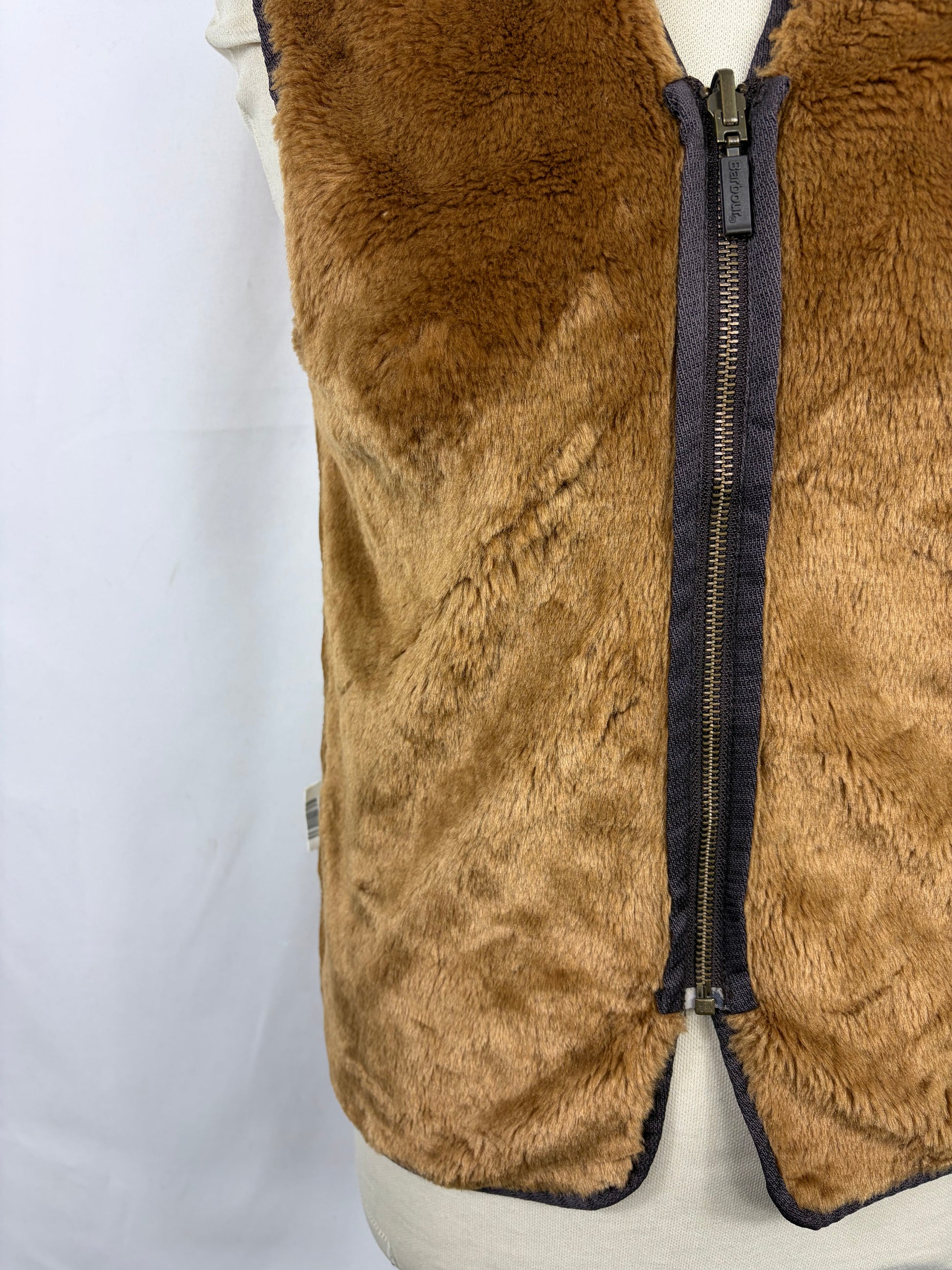 Imbottitura Originale Barbour BAMBINO a pelliccia taglia M con zip - Shop In London