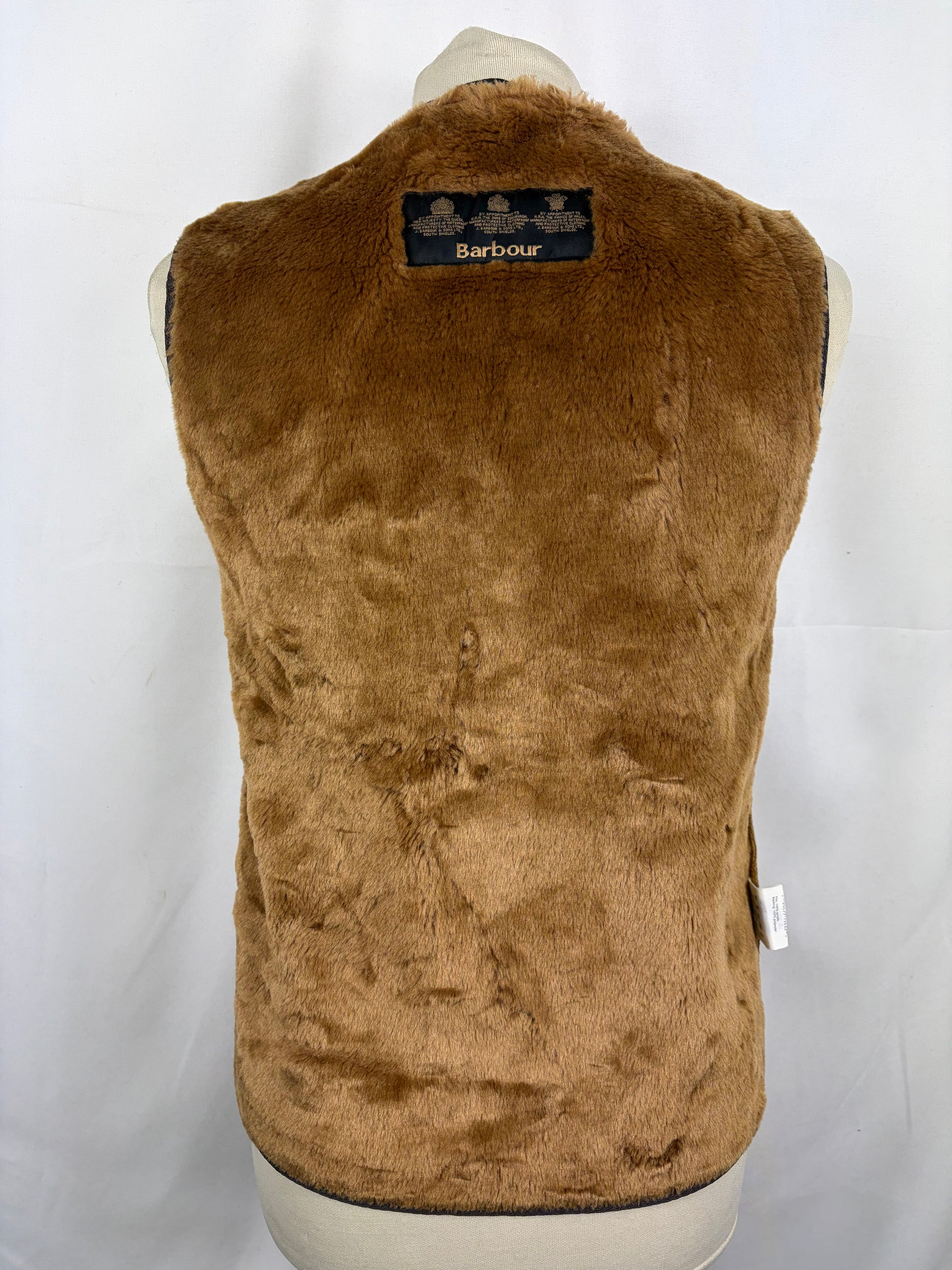 Imbottitura Originale Barbour BAMBINO a pelliccia taglia M con zip - Shop In London