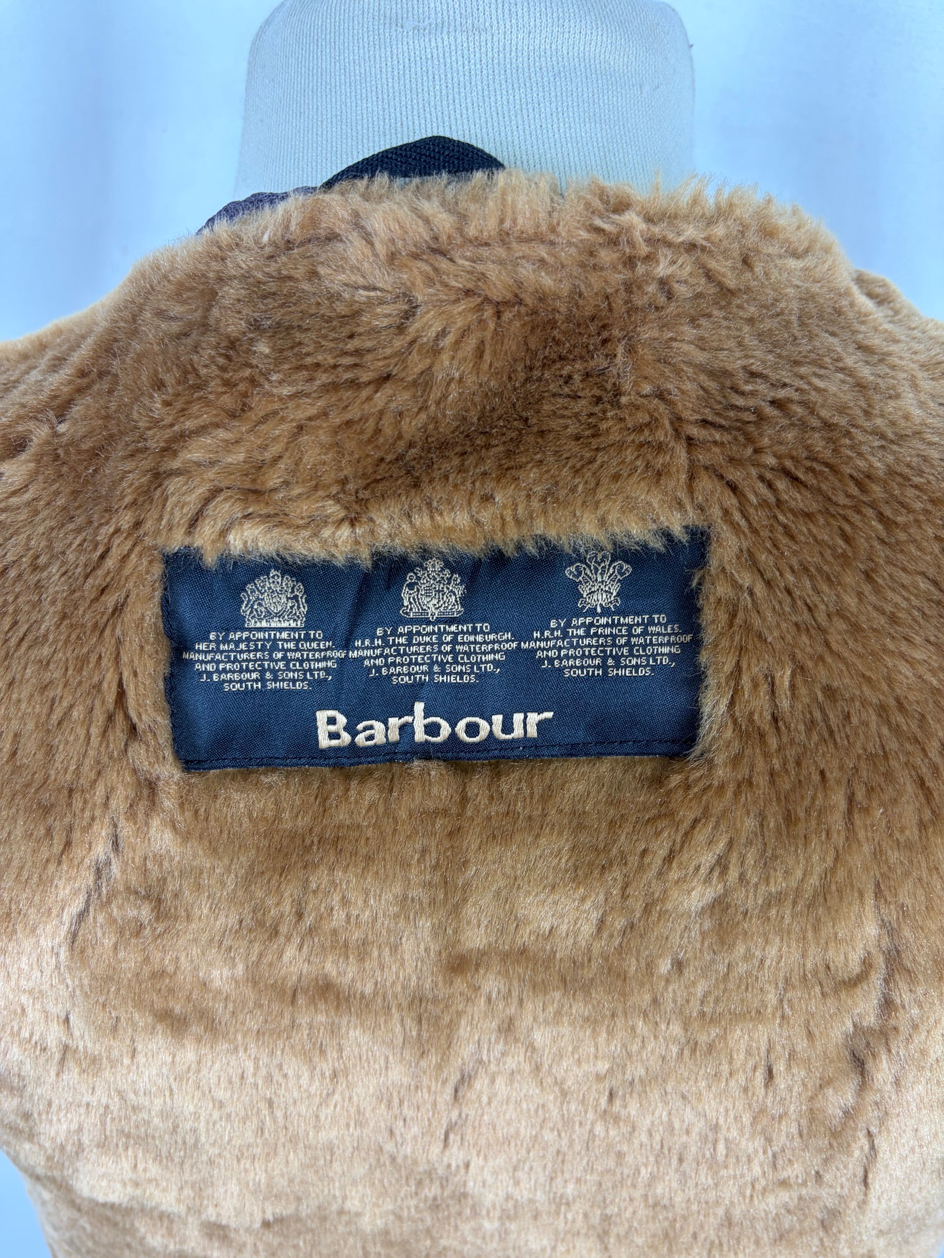 Imbottitura Originale Barbour BAMBINO a pelliccia taglia M con zip - Shop In London