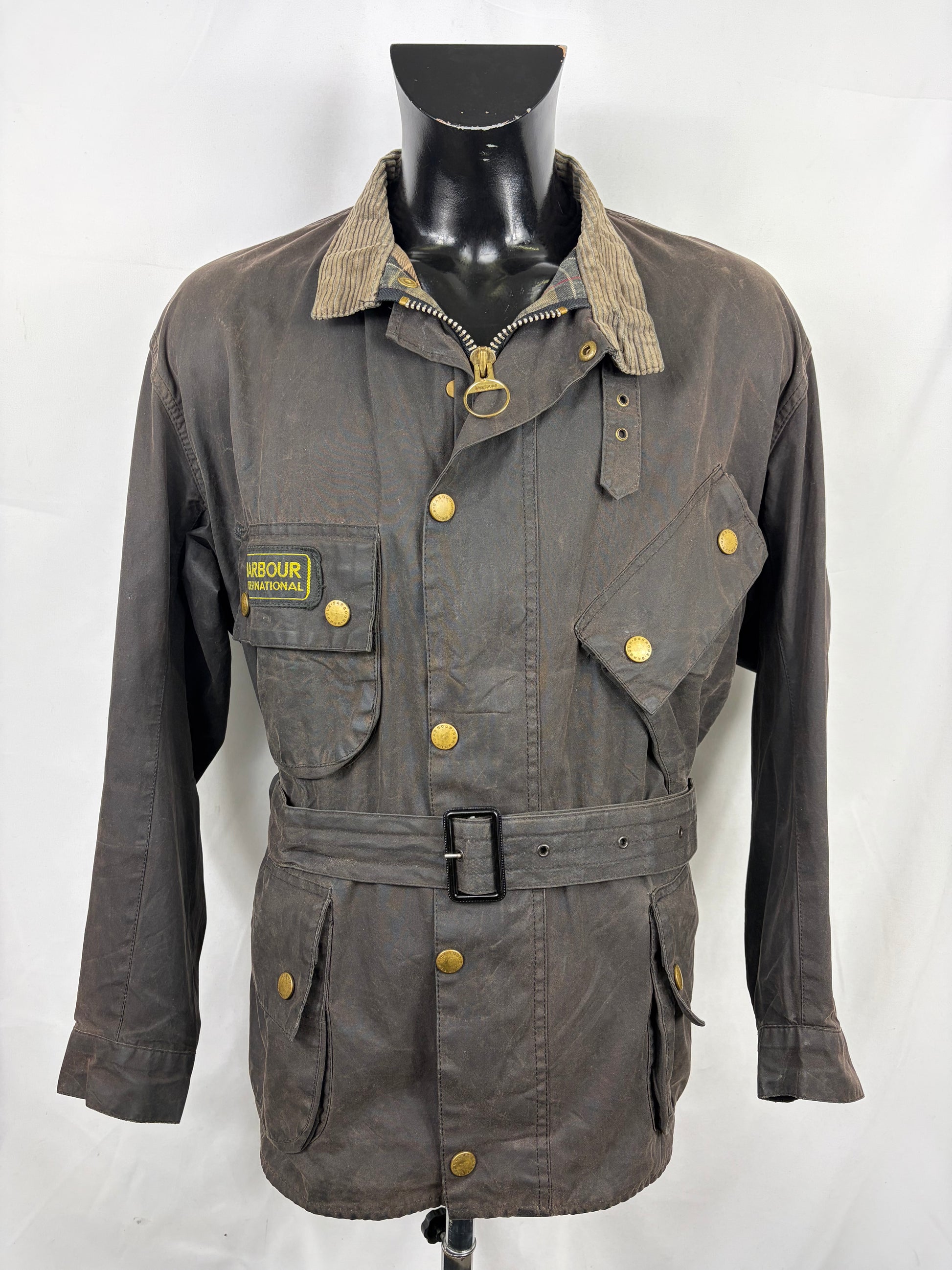 Giacca Barbour International Nero A7 C48/122cm Man motorcycle waxed Jacket XLarge - Shop In London