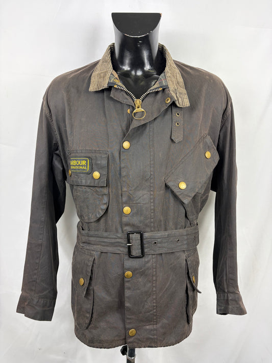 Giacca Barbour International Nero A7 C48/122cm Man motorcycle waxed Jacket XLarge - Shop In London