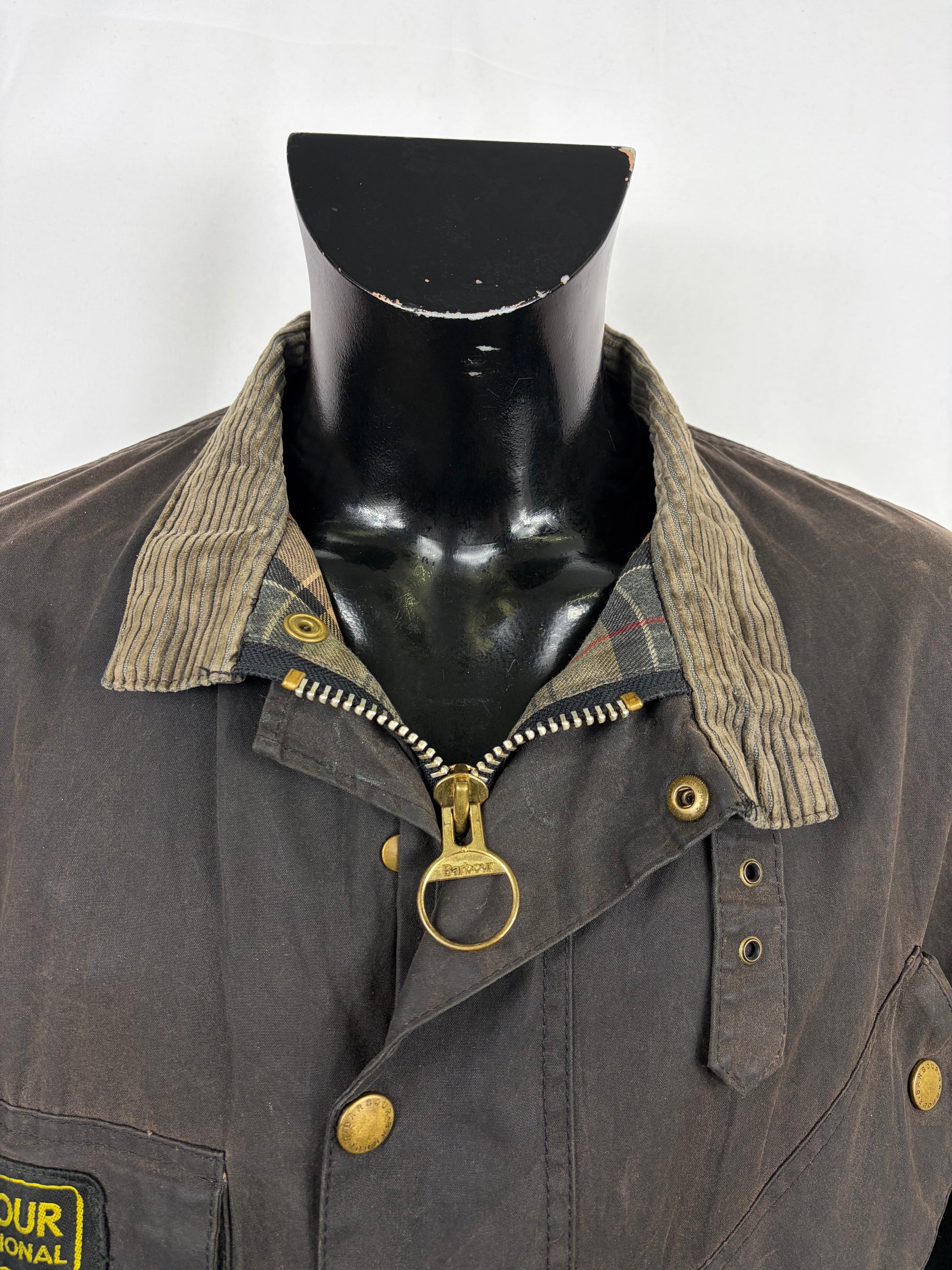 Giacca Barbour International Nero A7 C48/122cm Man motorcycle waxed Jacket XLarge - Shop In London