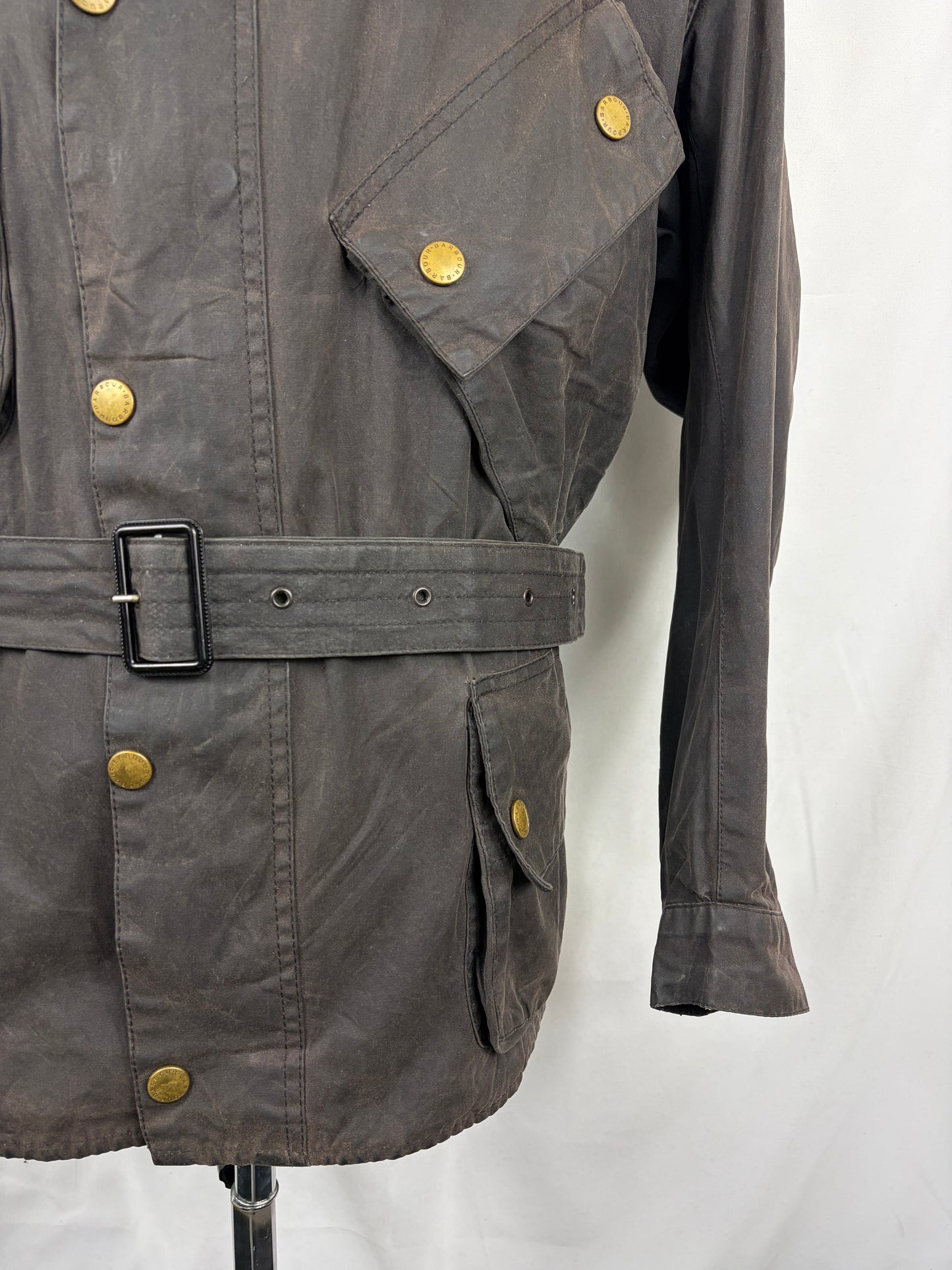 Giacca Barbour International Nero A7 C48/122cm Man motorcycle waxed Jacket XLarge - Shop In London