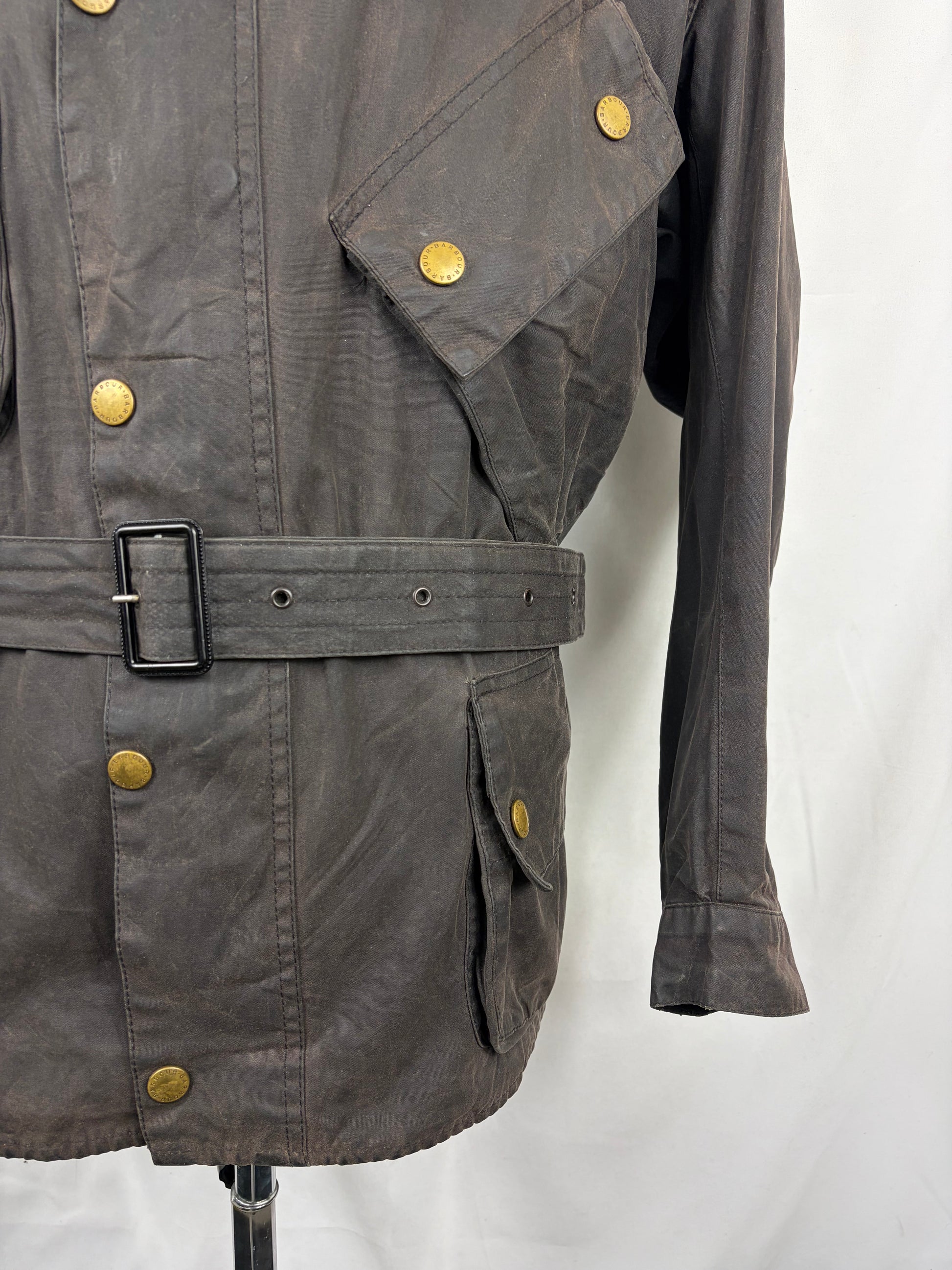 Giacca Barbour International Nero A7 C48/122cm Man motorcycle waxed Jacket XLarge - Shop In London