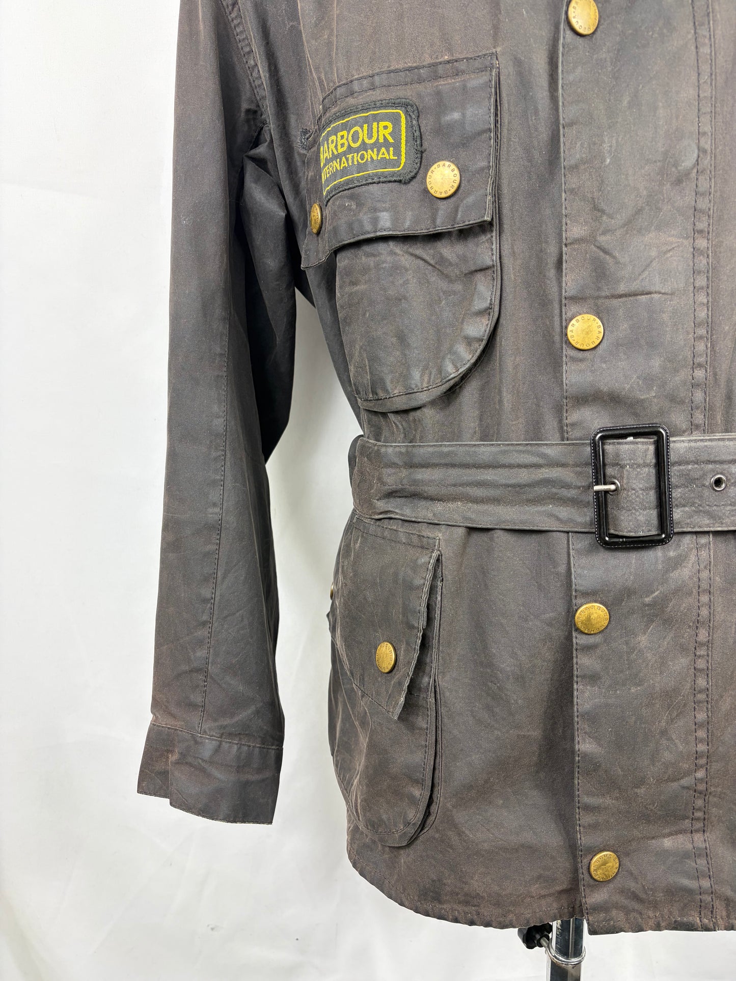 Giacca Barbour International Nero A7 C48/122cm Man motorcycle waxed Jacket XLarge - Shop In London