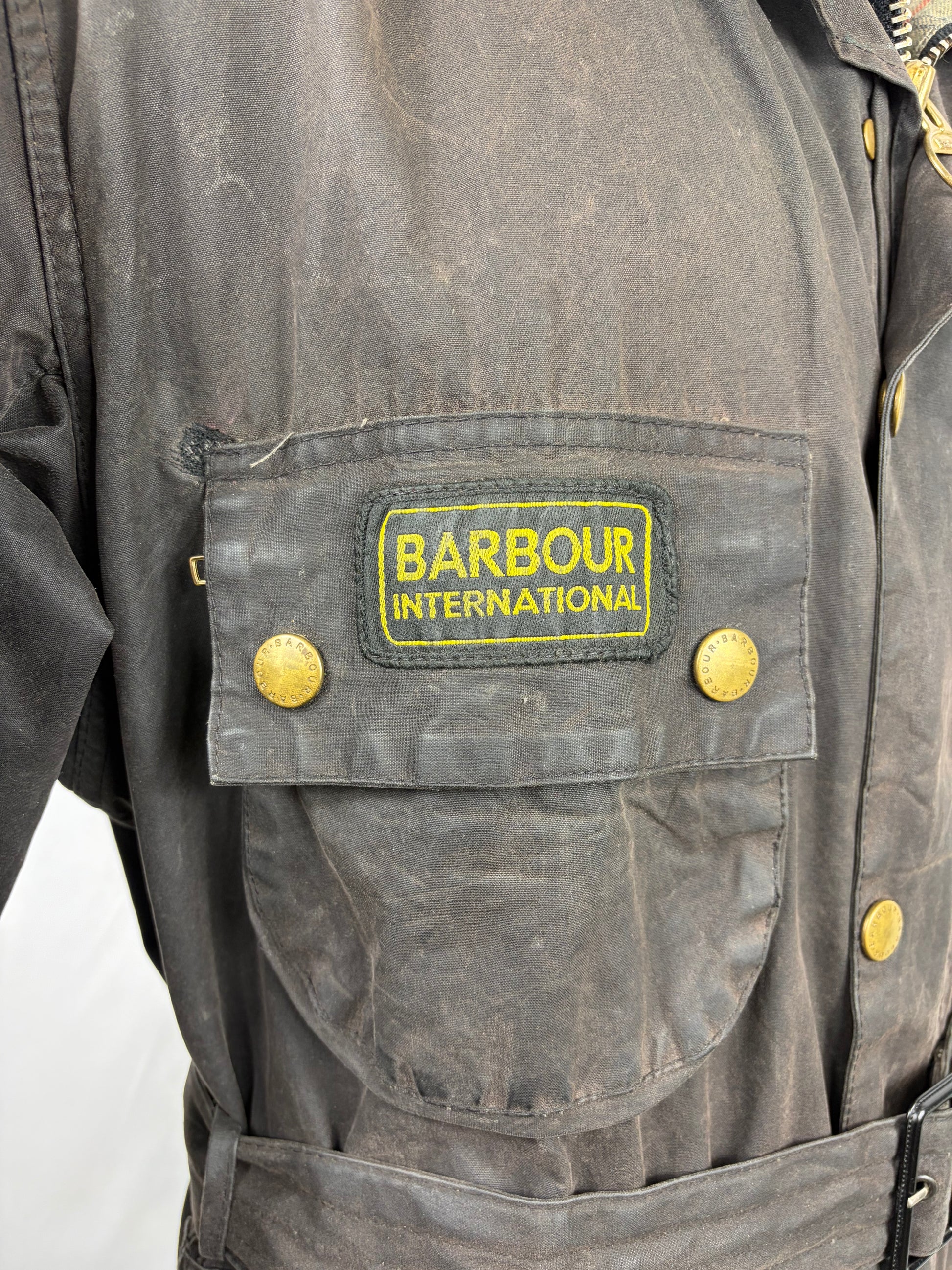 Giacca Barbour International Nero A7 C48/122cm Man motorcycle waxed Jacket XLarge - Shop In London