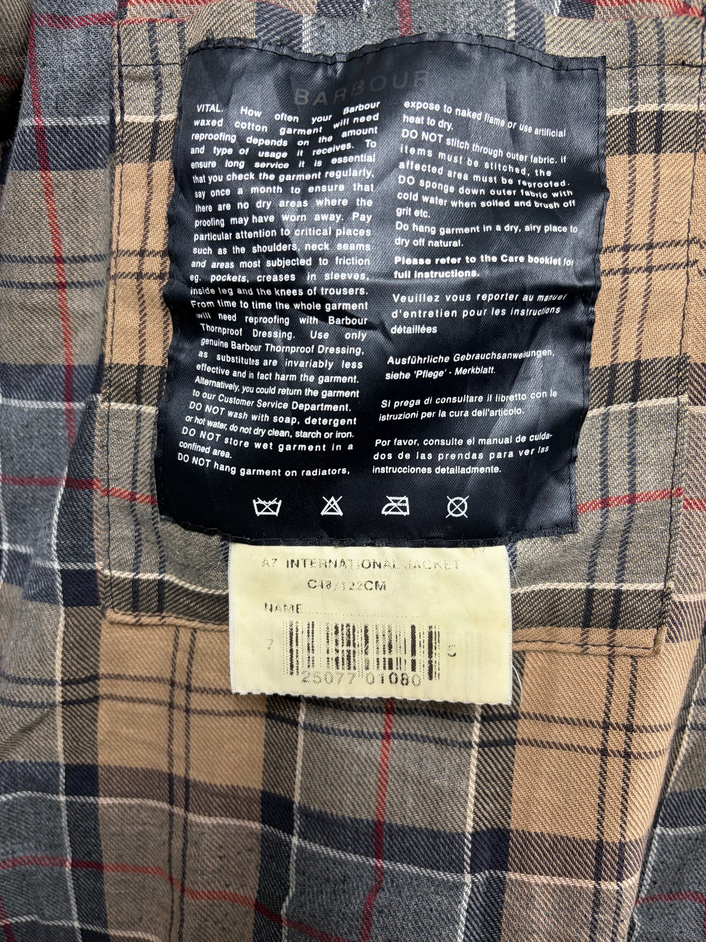 Giacca Barbour International Nero A7 C48/122cm Man motorcycle waxed Jacket XLarge - Shop In London