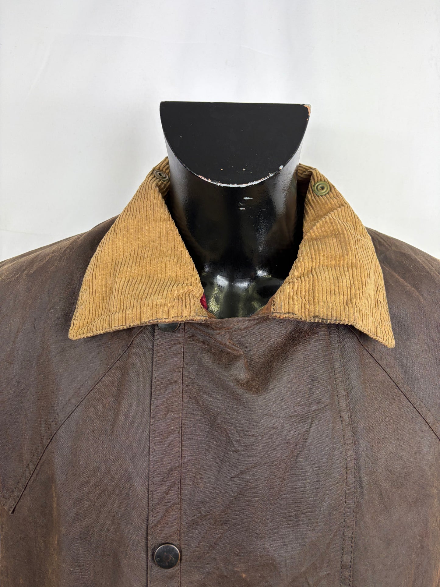RARO Barbour Backhouse marrone C42/107 cm Riding Brown Wax Jacket Size Large