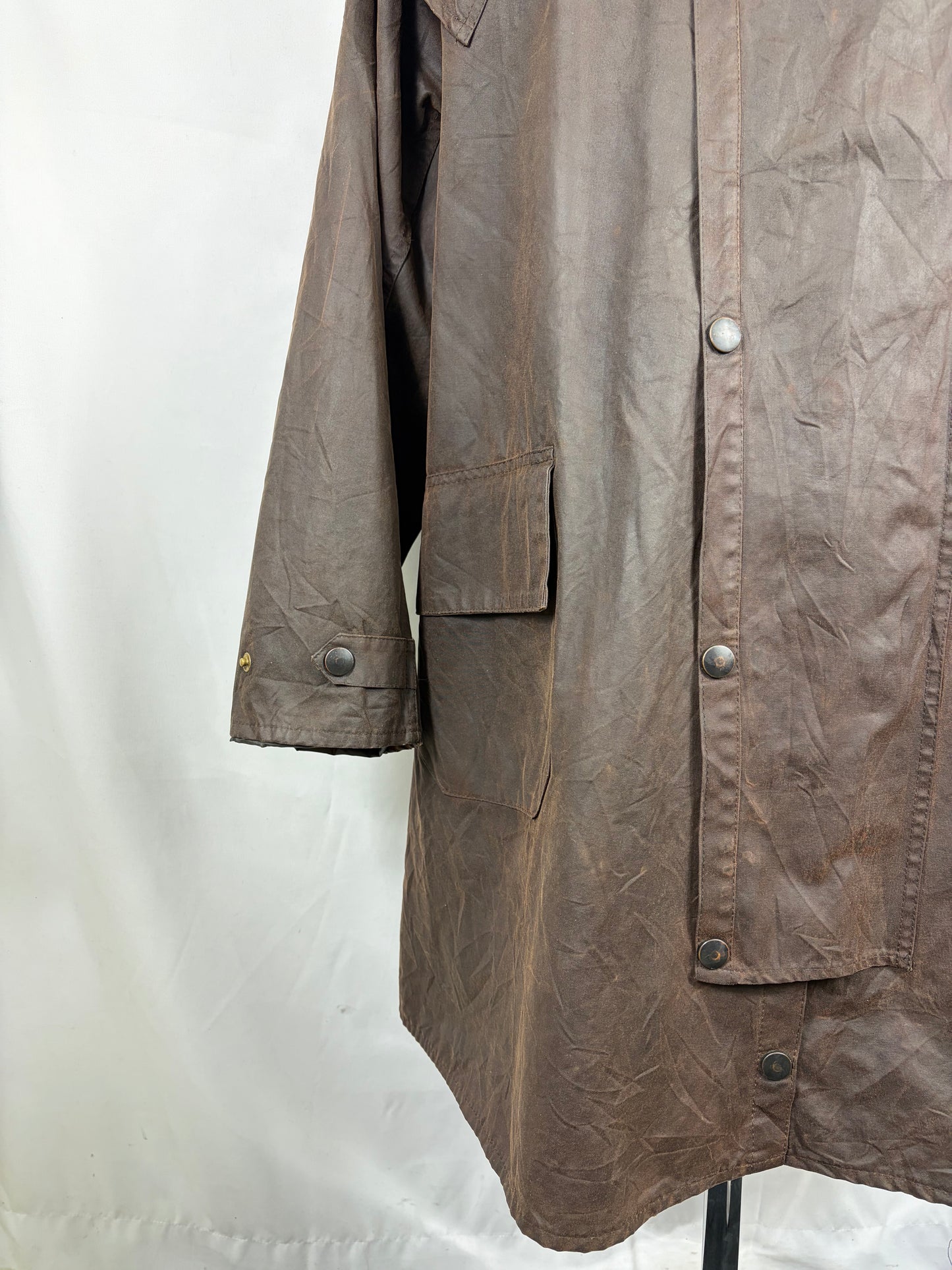 RARO Barbour Backhouse marrone C42/107 cm Riding Brown Wax Jacket Size Large