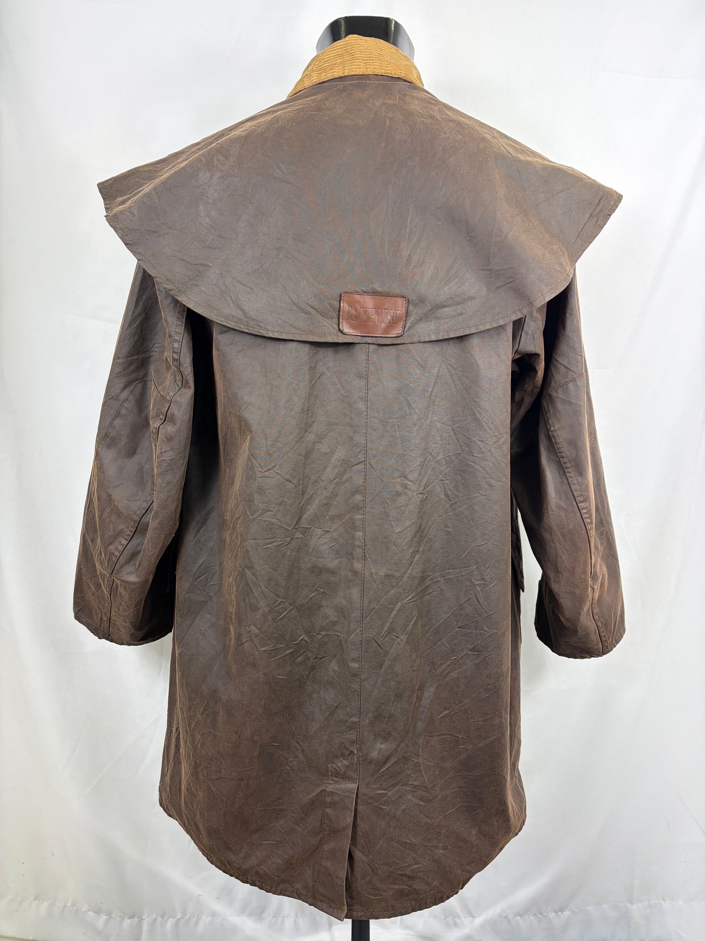 RARO Barbour Backhouse marrone C42/107 cm Riding Brown Wax Jacket Size Large