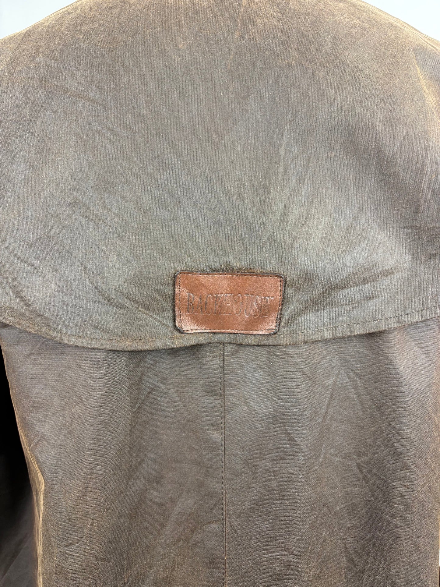 RARO Barbour Backhouse marrone C42/107 cm Riding Brown Wax Jacket Size Large