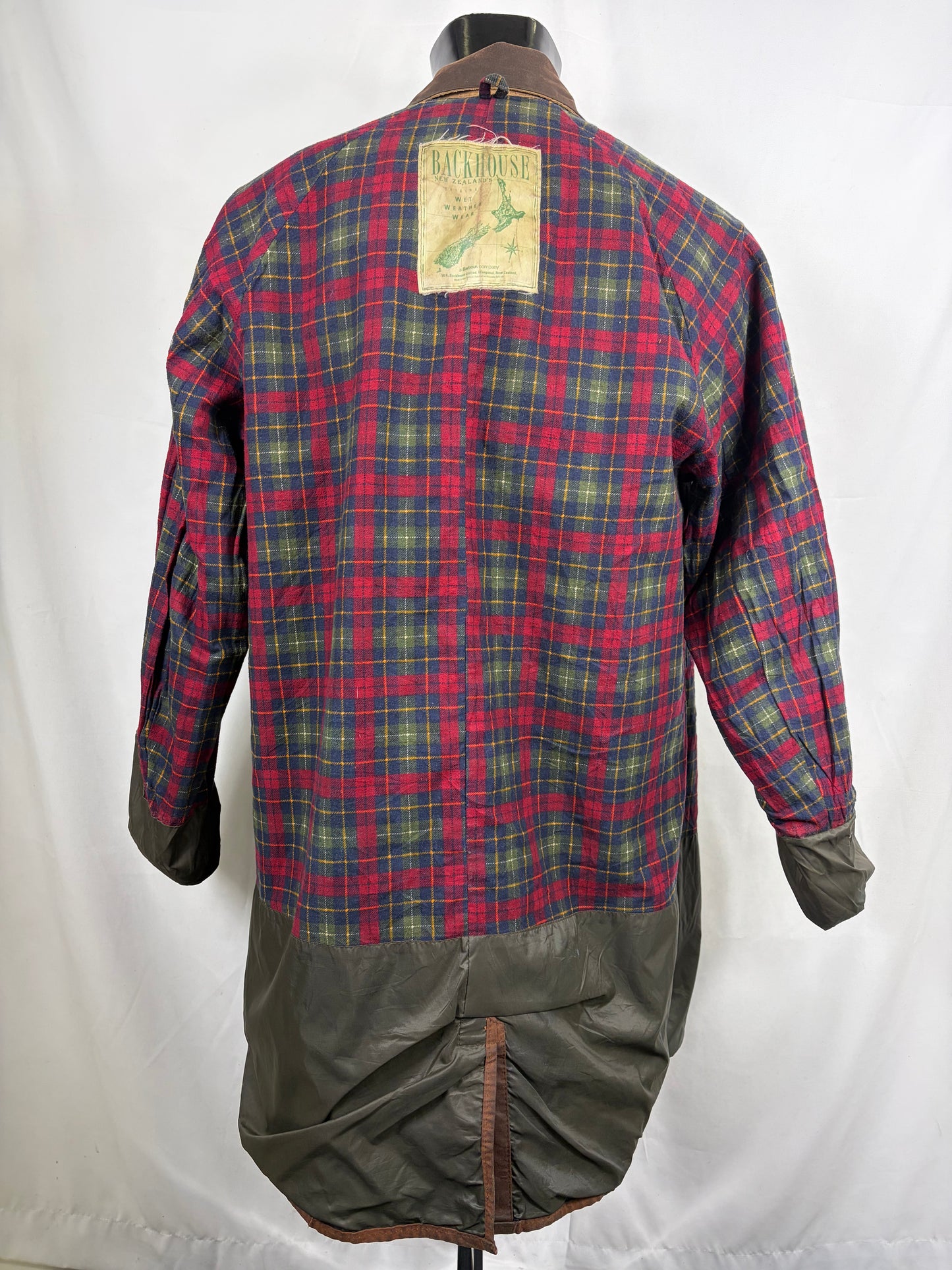 RARO Barbour Backhouse marrone C42/107 cm Riding Brown Wax Jacket Size Large