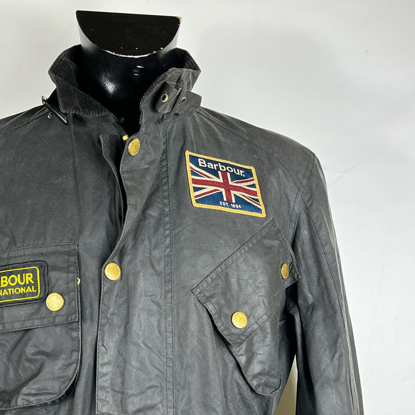 Giacca Barbour International Union Jack Small- Black International Union Jacket Jacket S