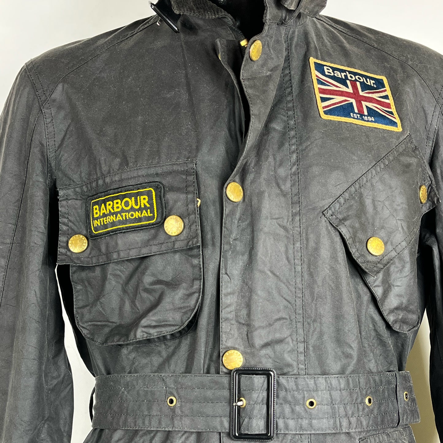Giacca Barbour International Union Jack Small- Black International Union Jacket Jacket S