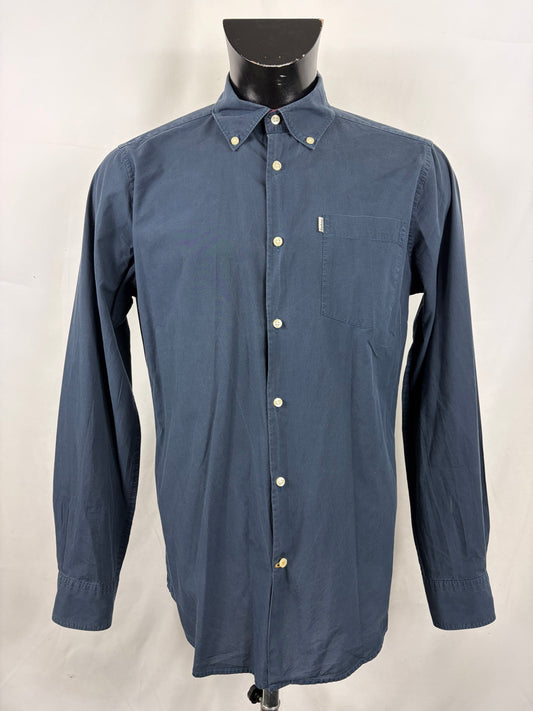 Camicia Barbour da uomo blu in cotone taglia Medium