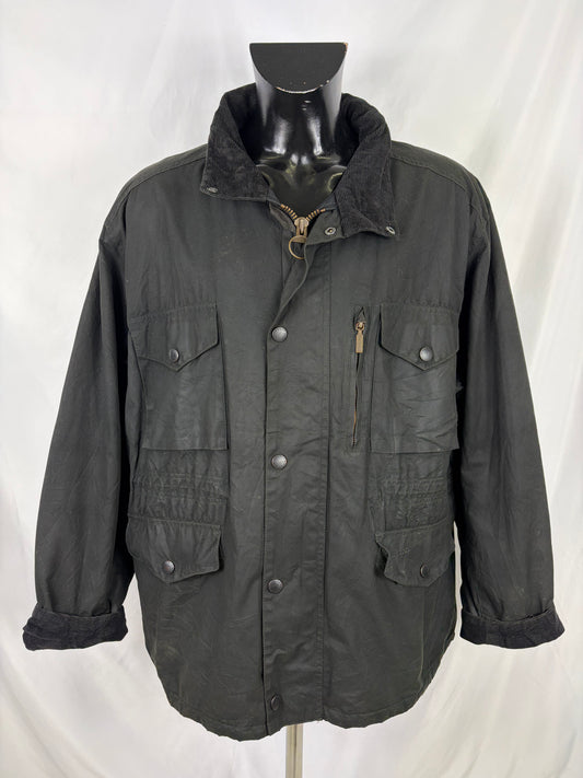 Barbour Giacca uomo nera XXL Sapper Jacket Black Waxed Sapper Jacket Size XXLarge - Shop In London