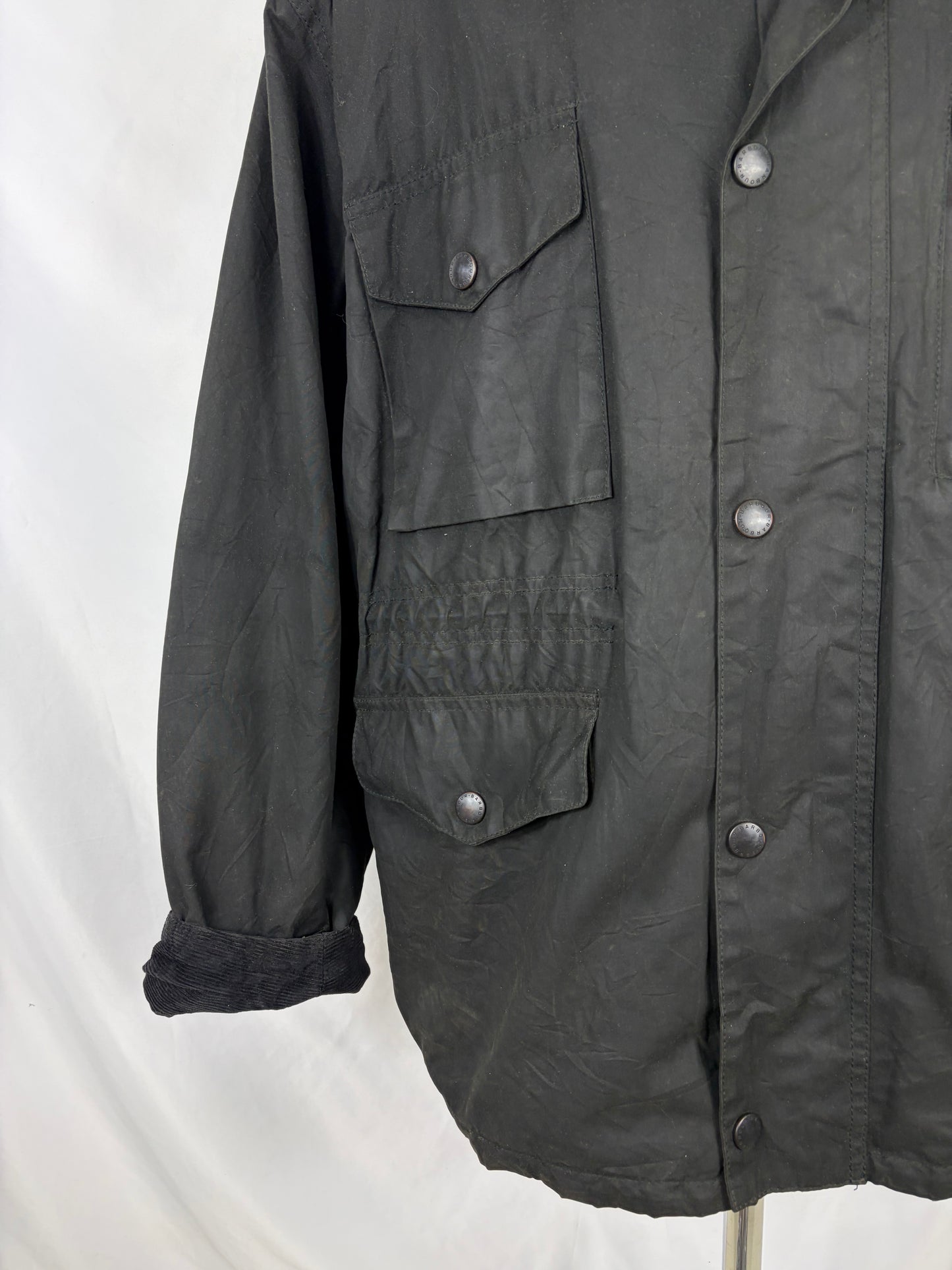 Barbour Giacca uomo nera XXL Sapper Jacket Black Waxed Sapper Jacket Size XXLarge