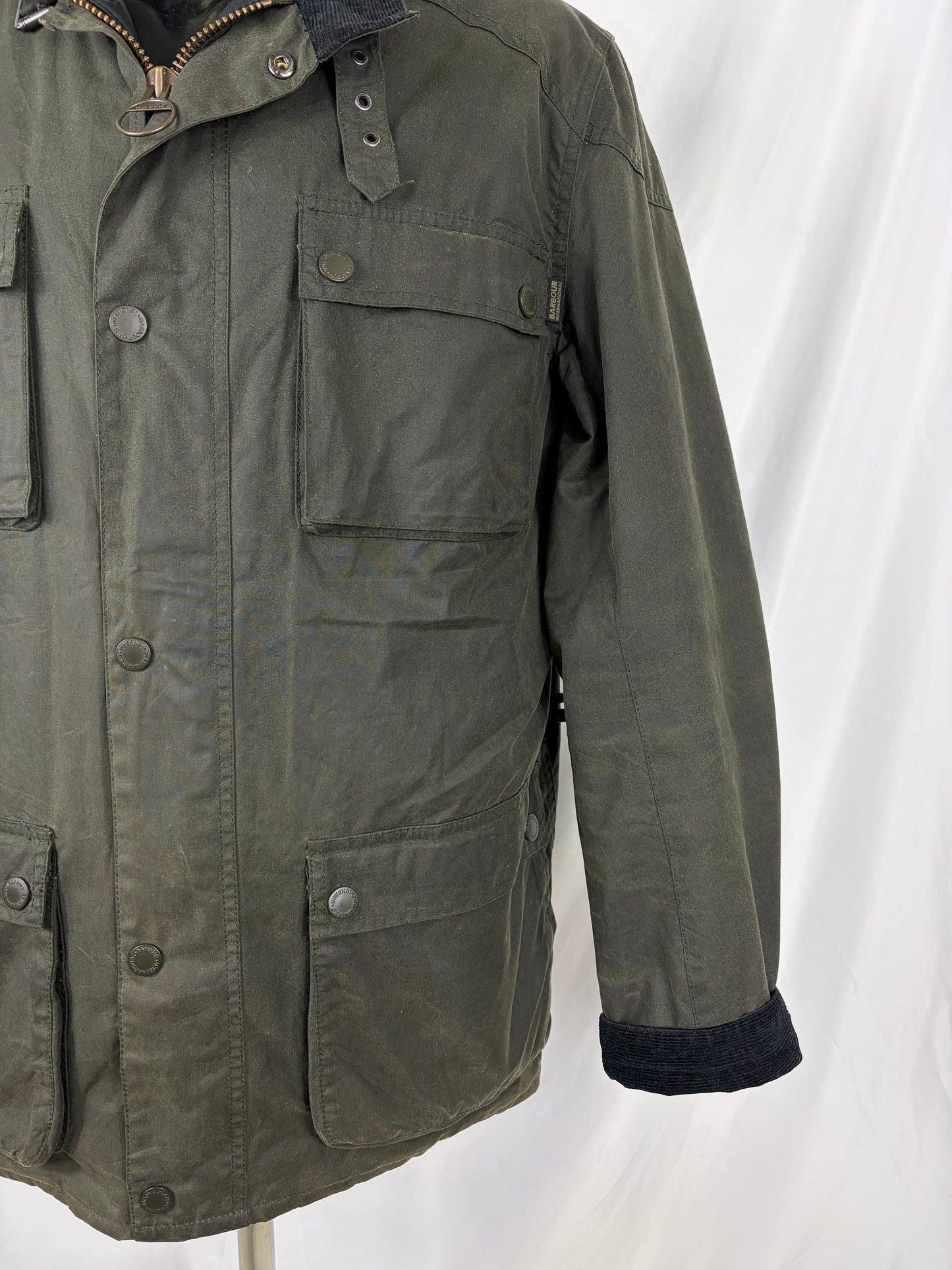 Giacca Barbour International Blackwell Verde XXL- Man Olive International Wax Jacket size XXL