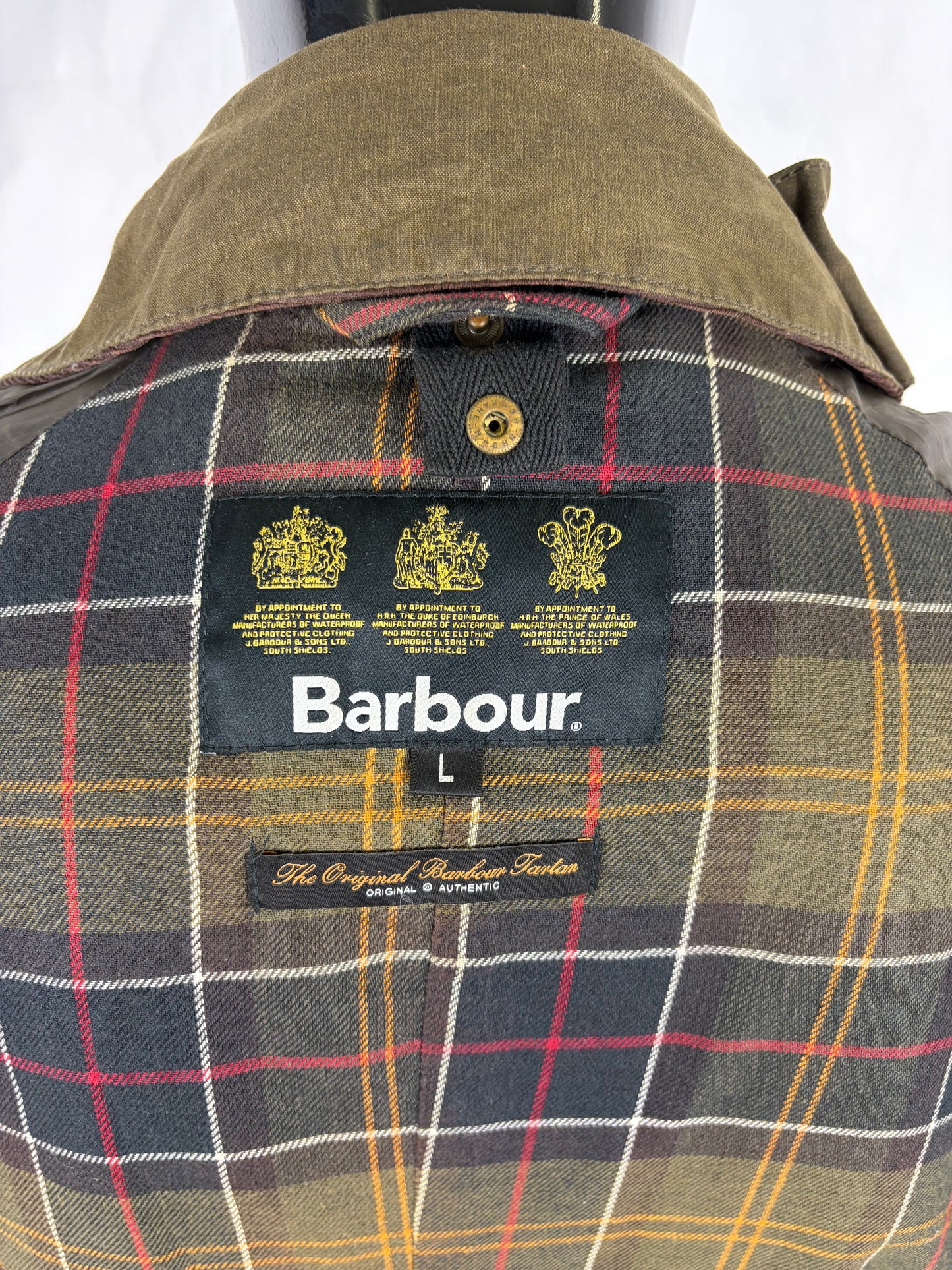Giacca Barbour Verde Ashby Uomo Large- Man Olive Ashby Wax Jacket Size Large