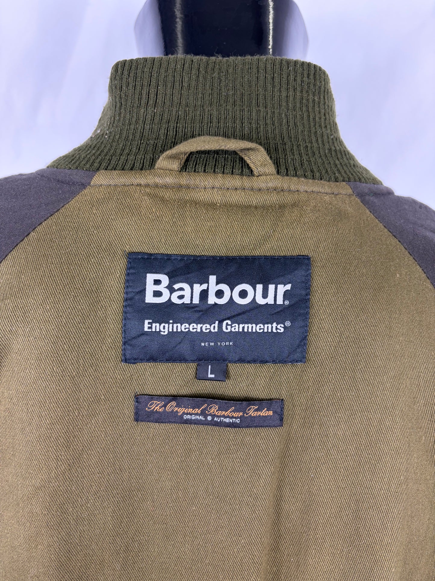 Giacca Barbour x Engineered Garments Verde Large-Man Olive Wax Ground Jacket size Large