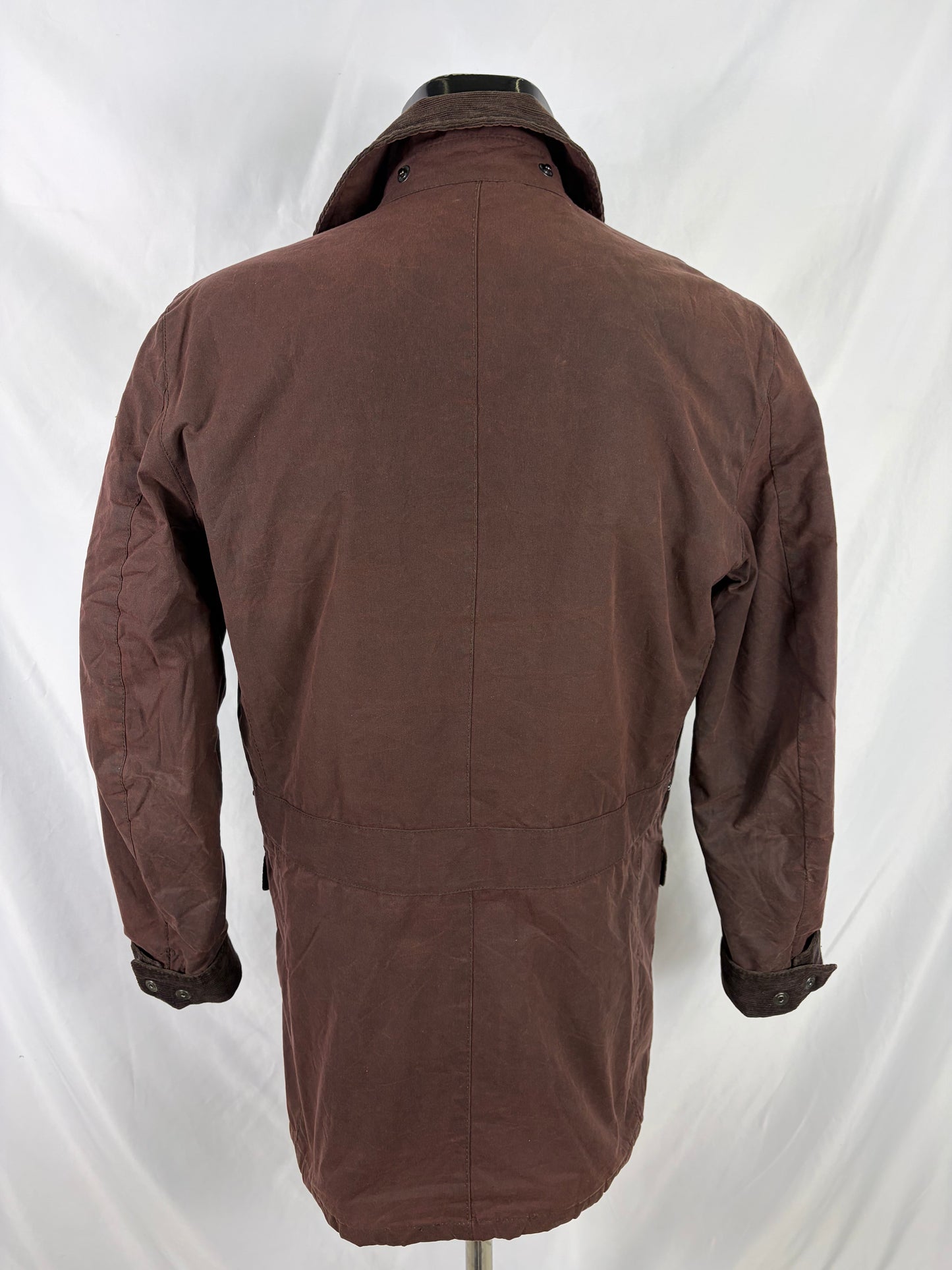 Giacca Barbour da uomo marrone cerata Eton Small - Man Brown Vintage wax Jacket Size Small