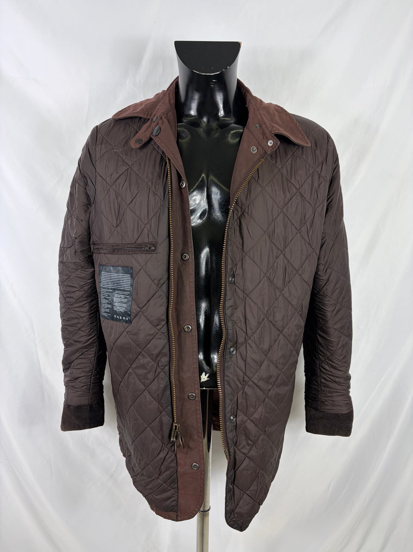 Giacca Barbour da uomo marrone cerata Eton Small - Man Brown Vintage wax Jacket Size Small