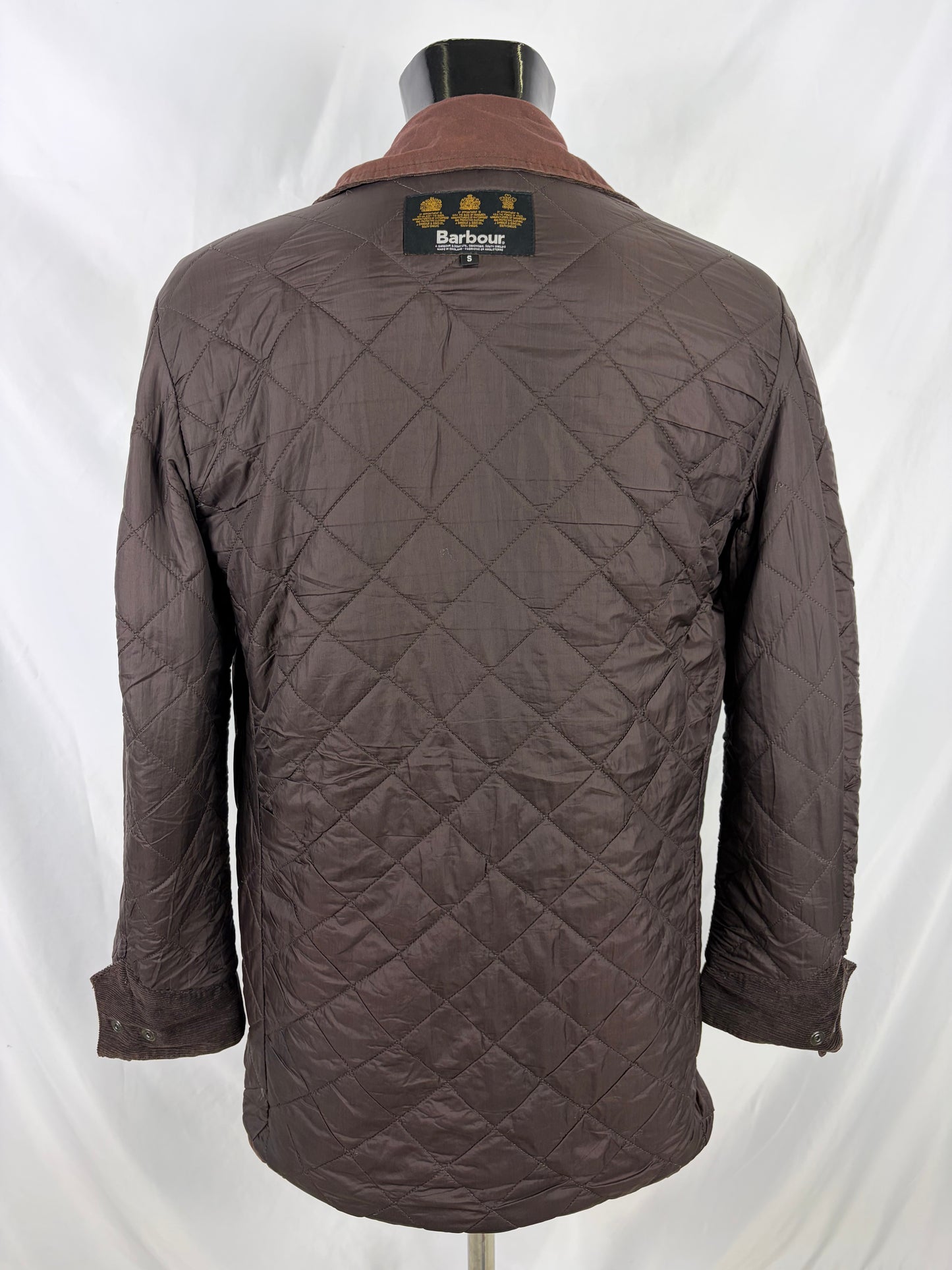 Giacca Barbour da uomo marrone cerata Eton Small - Man Brown Vintage wax Jacket Size Small