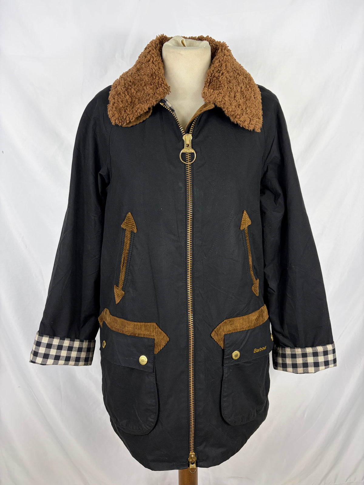 Barbour X Alexa Chung Thainstone Nero uk12 Medium -Rare Black Jacket by Alexa Chung size M