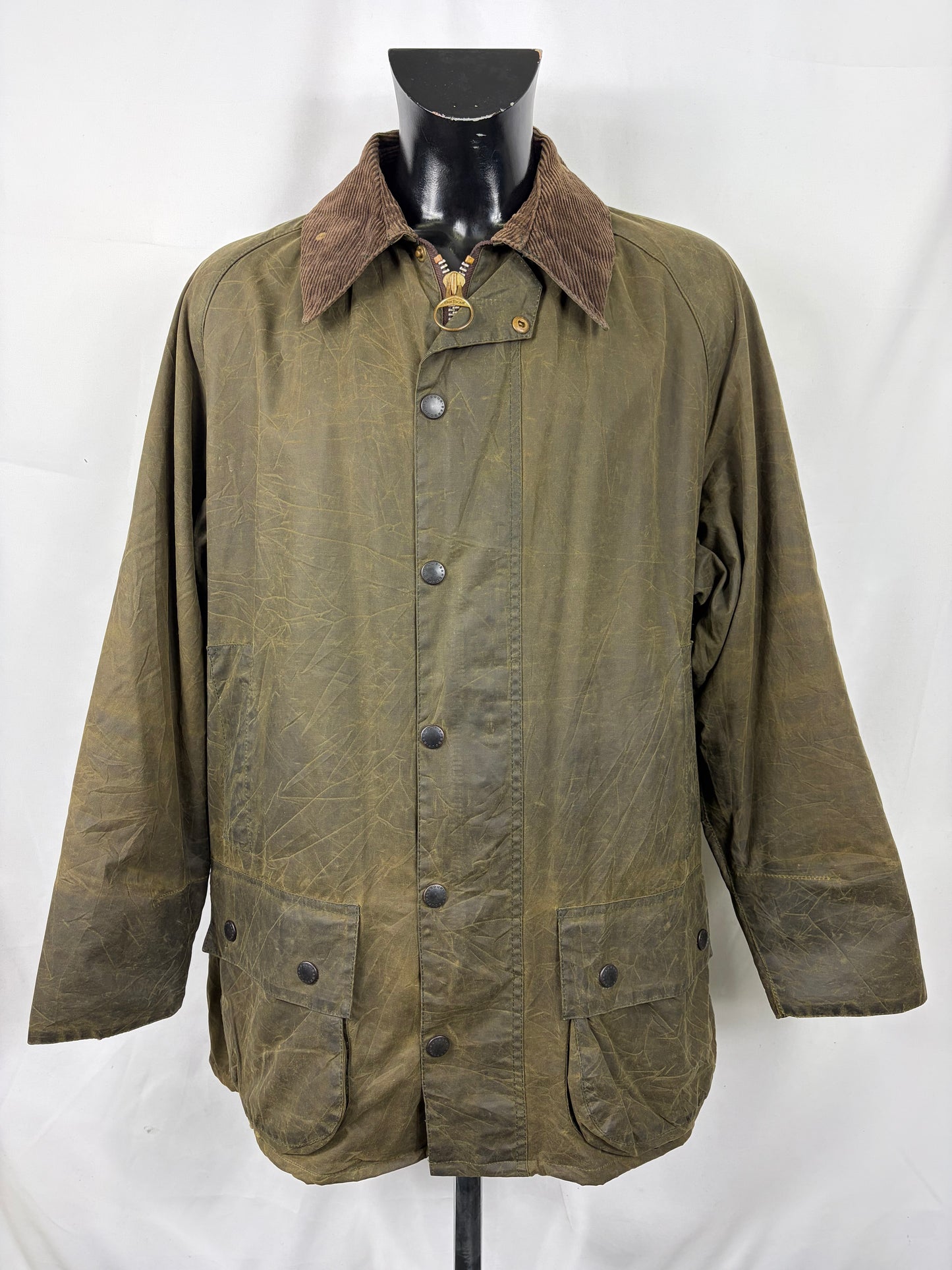 Barbour Giacca Beaufort vintage verde C48/122 cm - Vintage Green Beaufort Waxed jacket Size XL