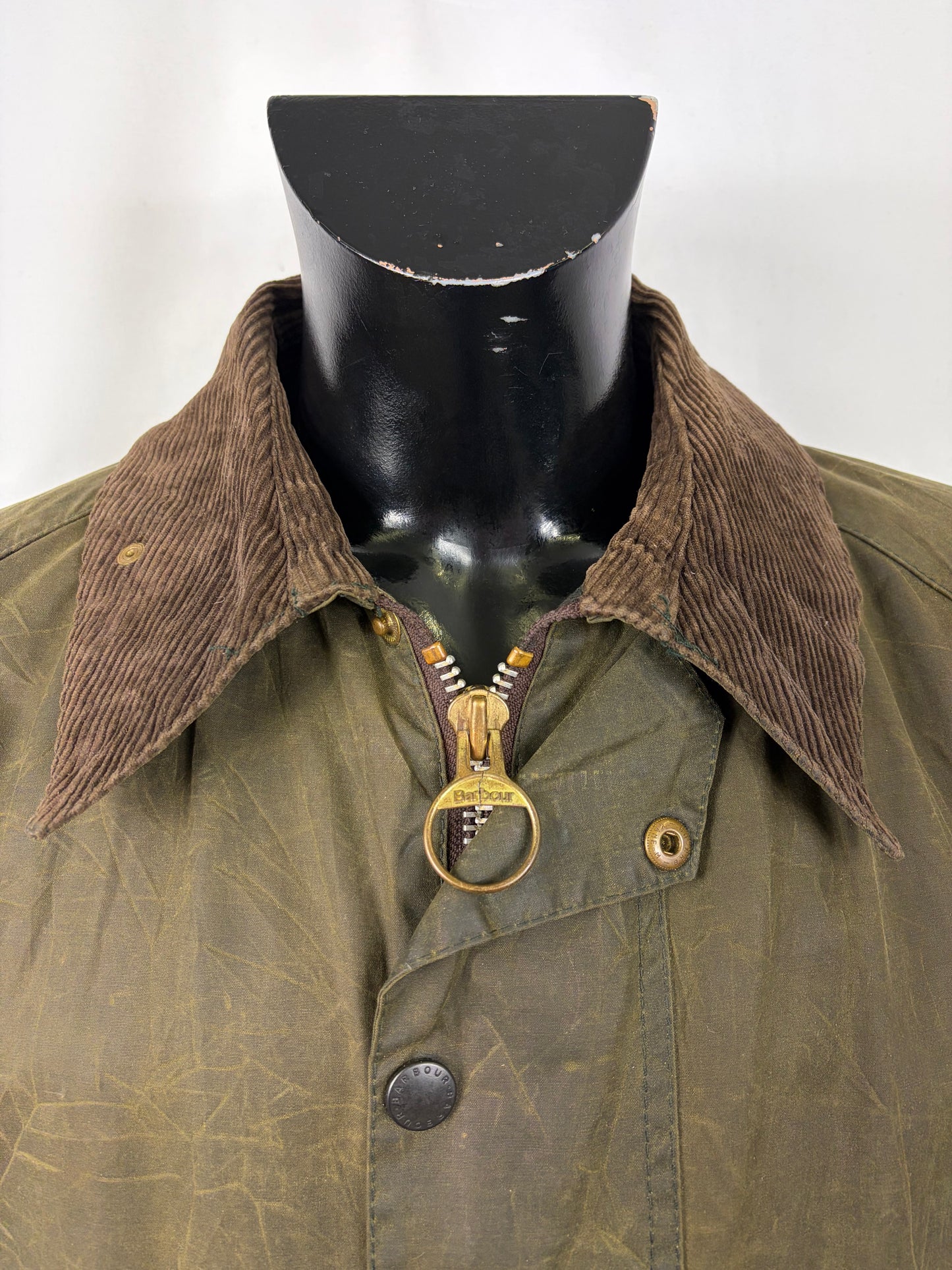 Barbour Giacca Beaufort vintage verde C48/122 cm - Vintage Green Beaufort Waxed jacket Size XL