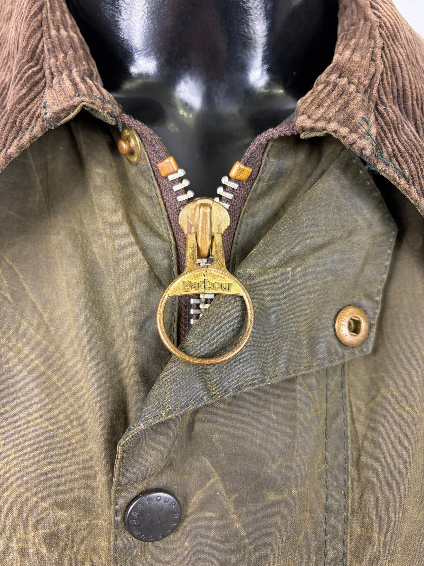 Barbour Giacca Beaufort vintage verde C48/122 cm - Vintage Green Beaufort Waxed jacket Size XL