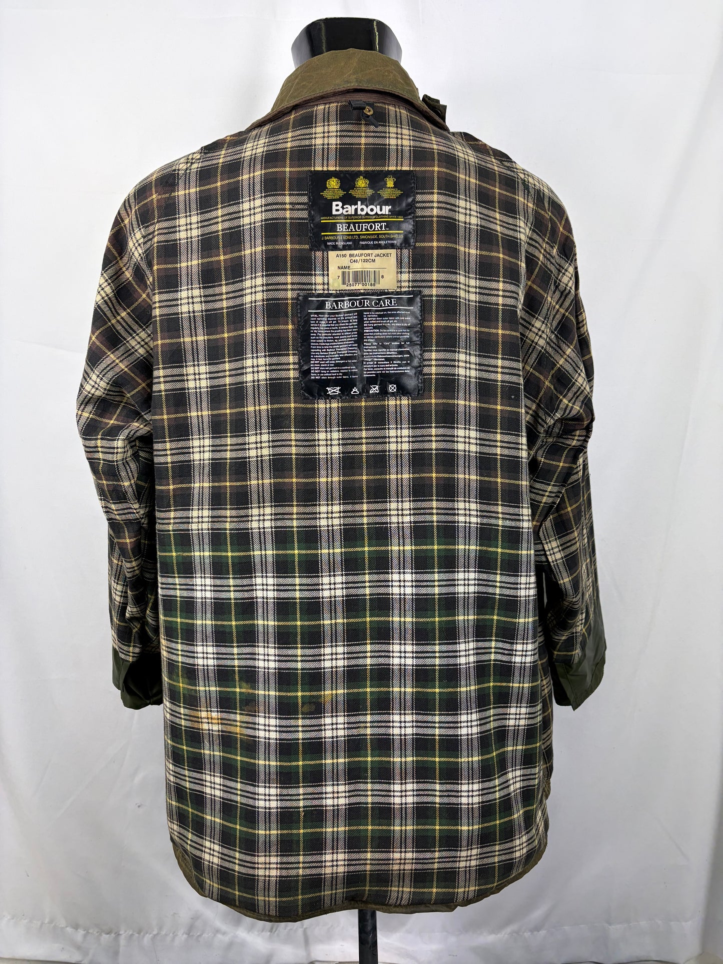 Barbour Giacca Beaufort vintage verde C48/122 cm - Vintage Green Beaufort Waxed jacket Size XL